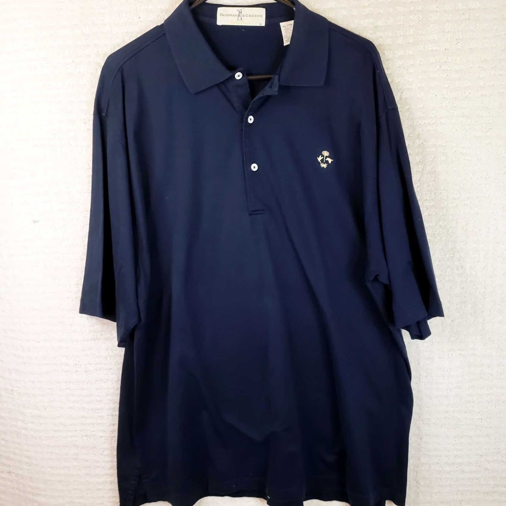 Vintage Bobby Jones Polo Shirt Mens XL Navy Blue Golf Performance Spring Island SC Regular Fit Short Sleeve Collar Shirt Size US XL / EU 56 / 4 - 2 Thumbnail