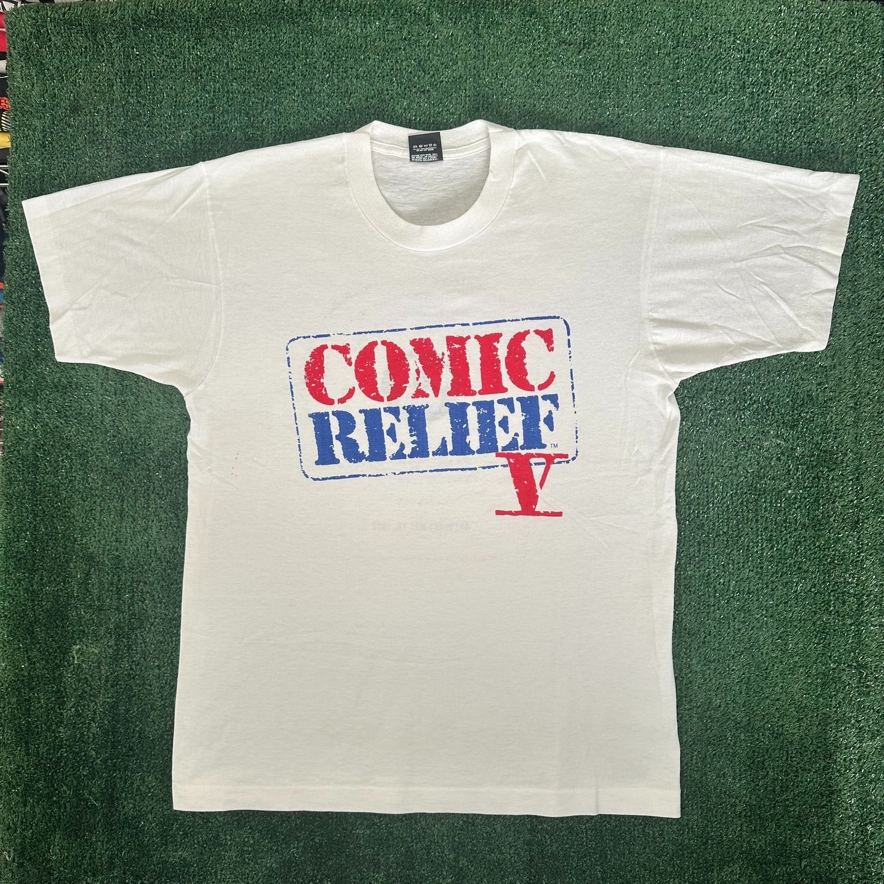 Vintage Vintage 90s Comic Relief V T-Shirt HBO Stand Up Comedy Tee Size US L / EU 52-54 / 3 - 1 Thumbnail