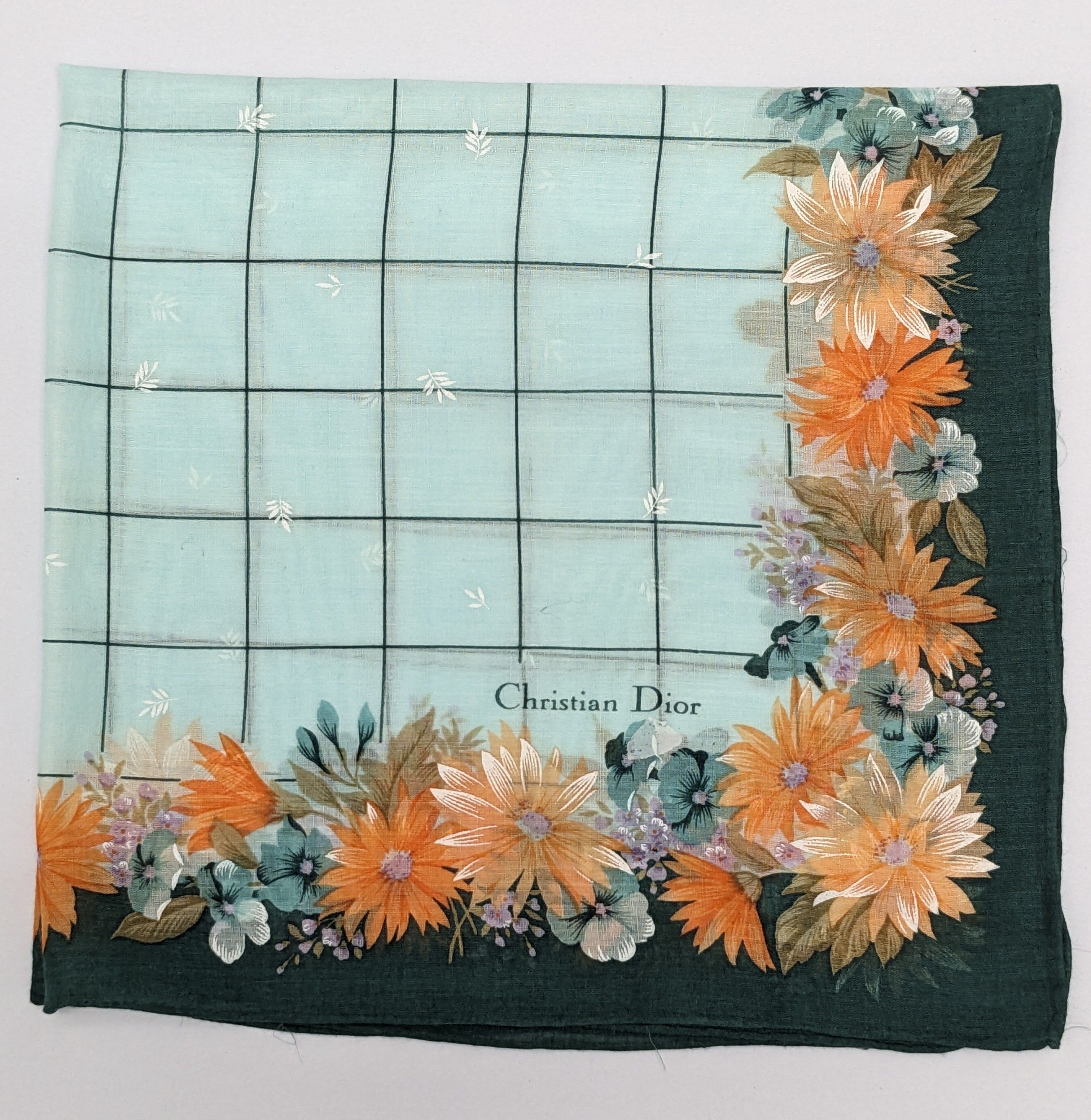 Christian Dior Monsieur CHRISTIAN DIOR BOTANICAL FLORAL HANDKECHIEF Size ONE SIZE - 1 Thumbnail