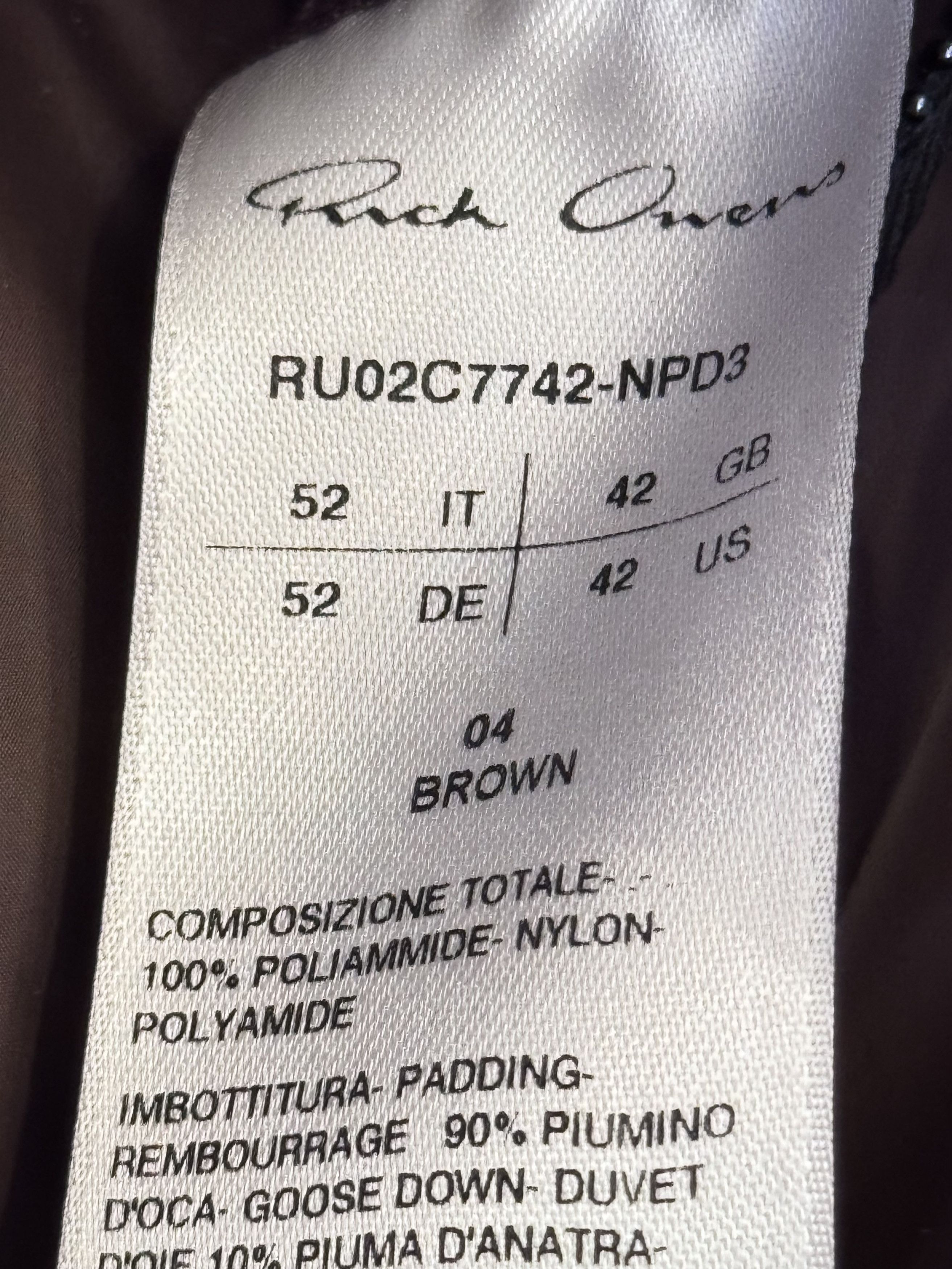 Rick Owens Rick Owens Brown Babel Mountain Down Jacket Size XXL / US 16-18 / IT 52-54 - 13 Thumbnail