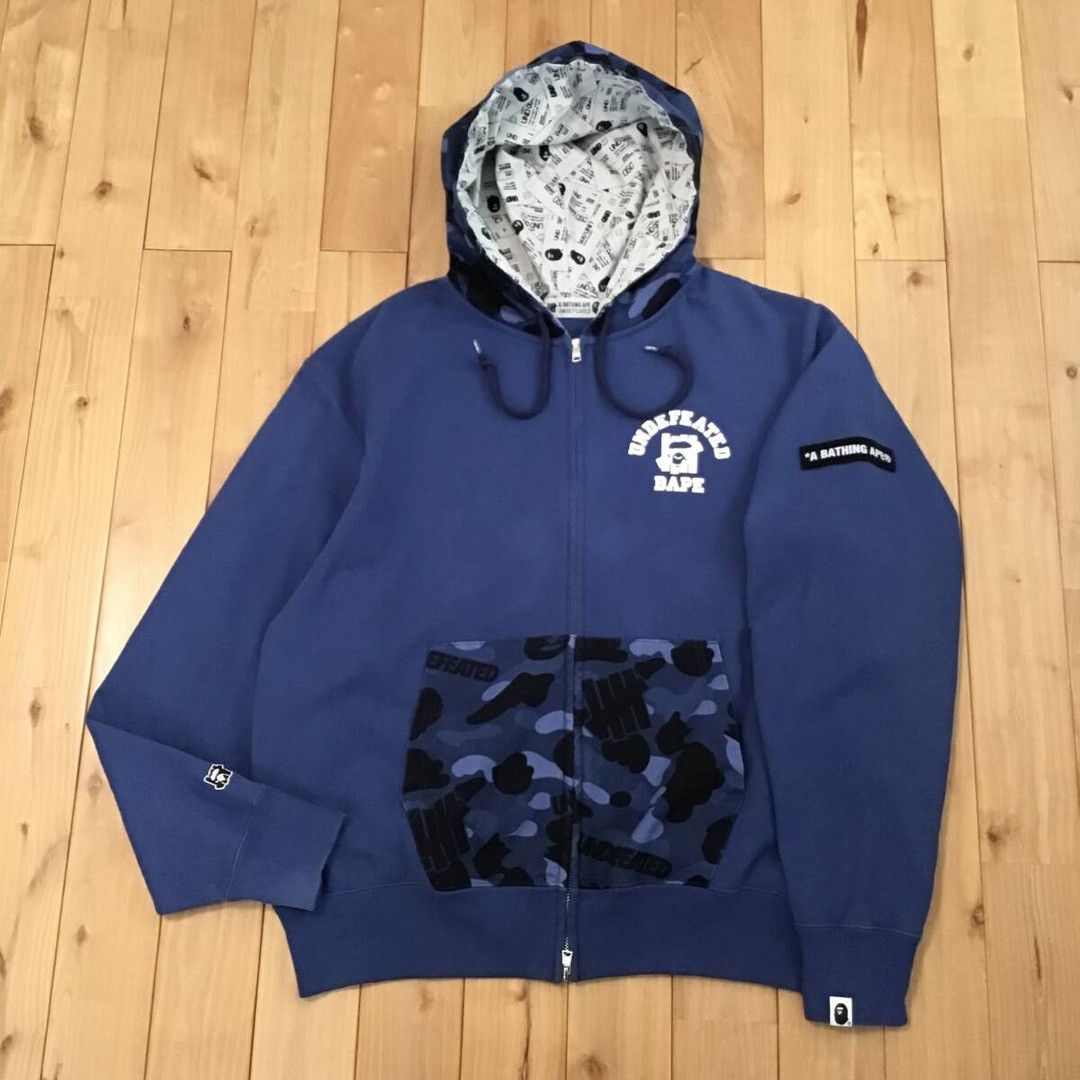 Bape × Undefeated BAPE × Undefeated zip hoodie blue camo a bathing ape Size US L / EU 52-54 / 3 - 2 Thumbnail