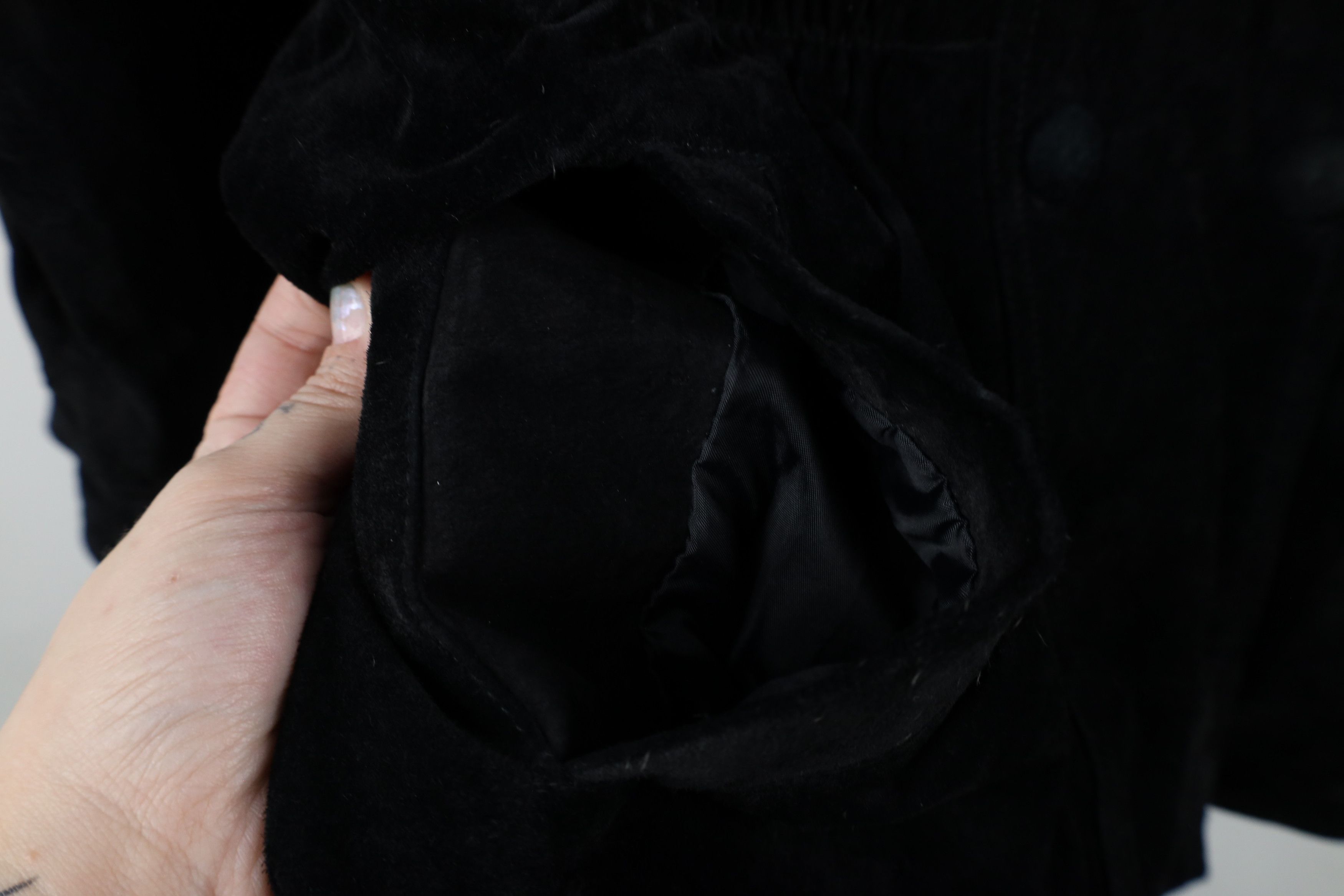 Vintage Vintage 90s Streetwear Plush Collar Suede Leather Jacket Size L / US 10 / IT 46 - 7 Thumbnail