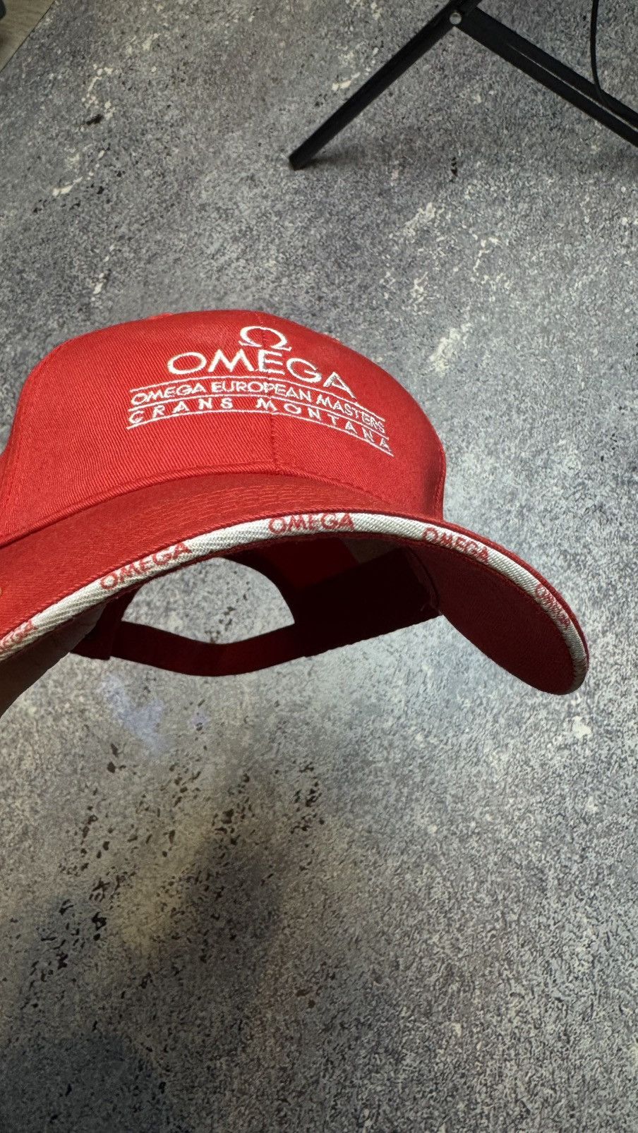 Omega × Vintage OMEGA CAP RED/WHITE EMBROIDERED ADJUSTAB Size ONE SIZE - 8 Thumbnail