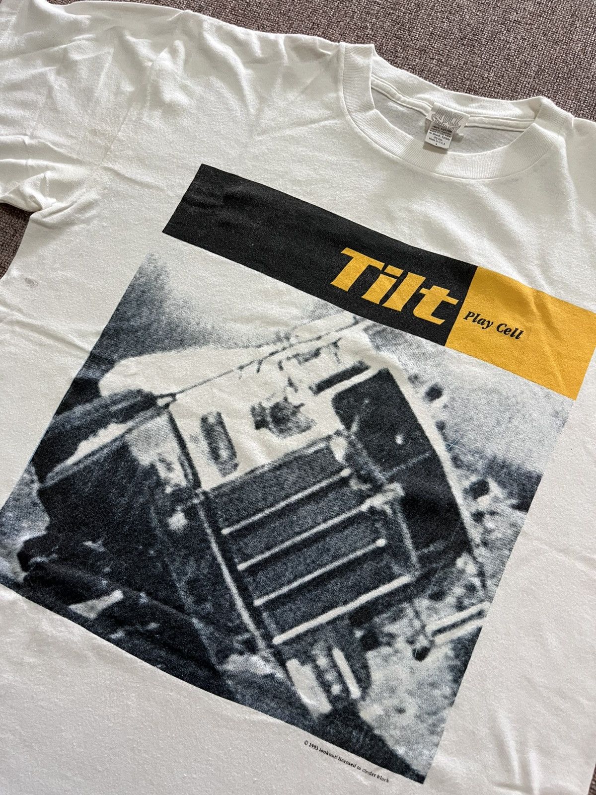 Band Tees Vtg RARE Tilt (Play Cell Album Cover) Cinderblock 1993 Size US L / EU 52-54 / 3 - 1 Thumbnail
