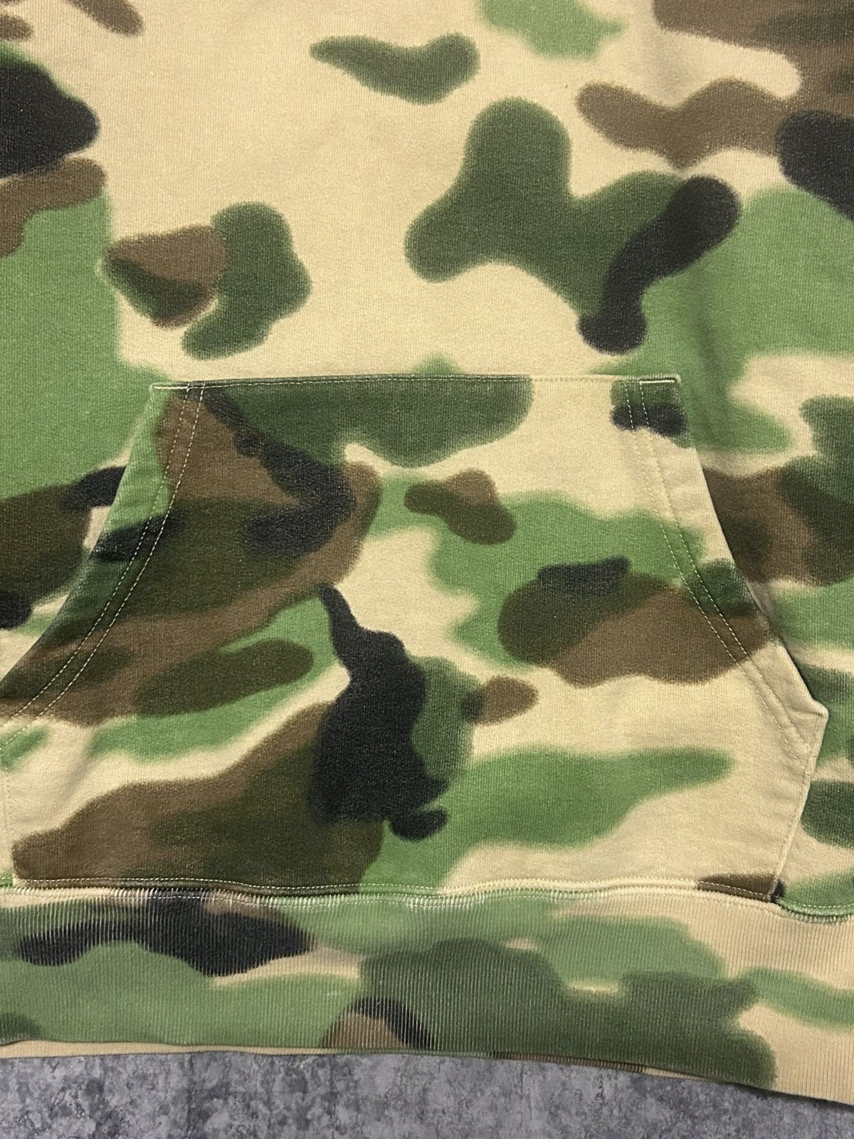 Supreme Supreme Overdyed Hooded Sweatshirt SS20 Camo Hoodie - Size M Size US M / EU 48-50 / 2 - 8 Thumbnail