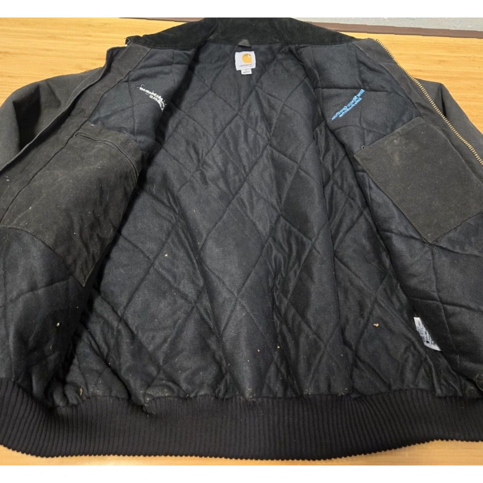 Carhartt VINTAGE Carhartt Santa Fe Canvas Jacket Mens XL Black Quilted Corduroy Bomber Jacket Size US XL / EU 56 / 4 - 7 Thumbnail