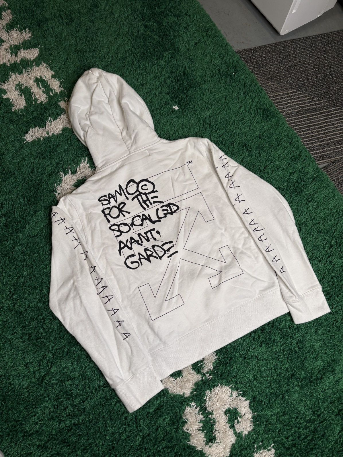 Off-White Off-White Avant-Garde Hoodie White Size Medium Size US M / EU 48-50 / 2 - 2 Thumbnail