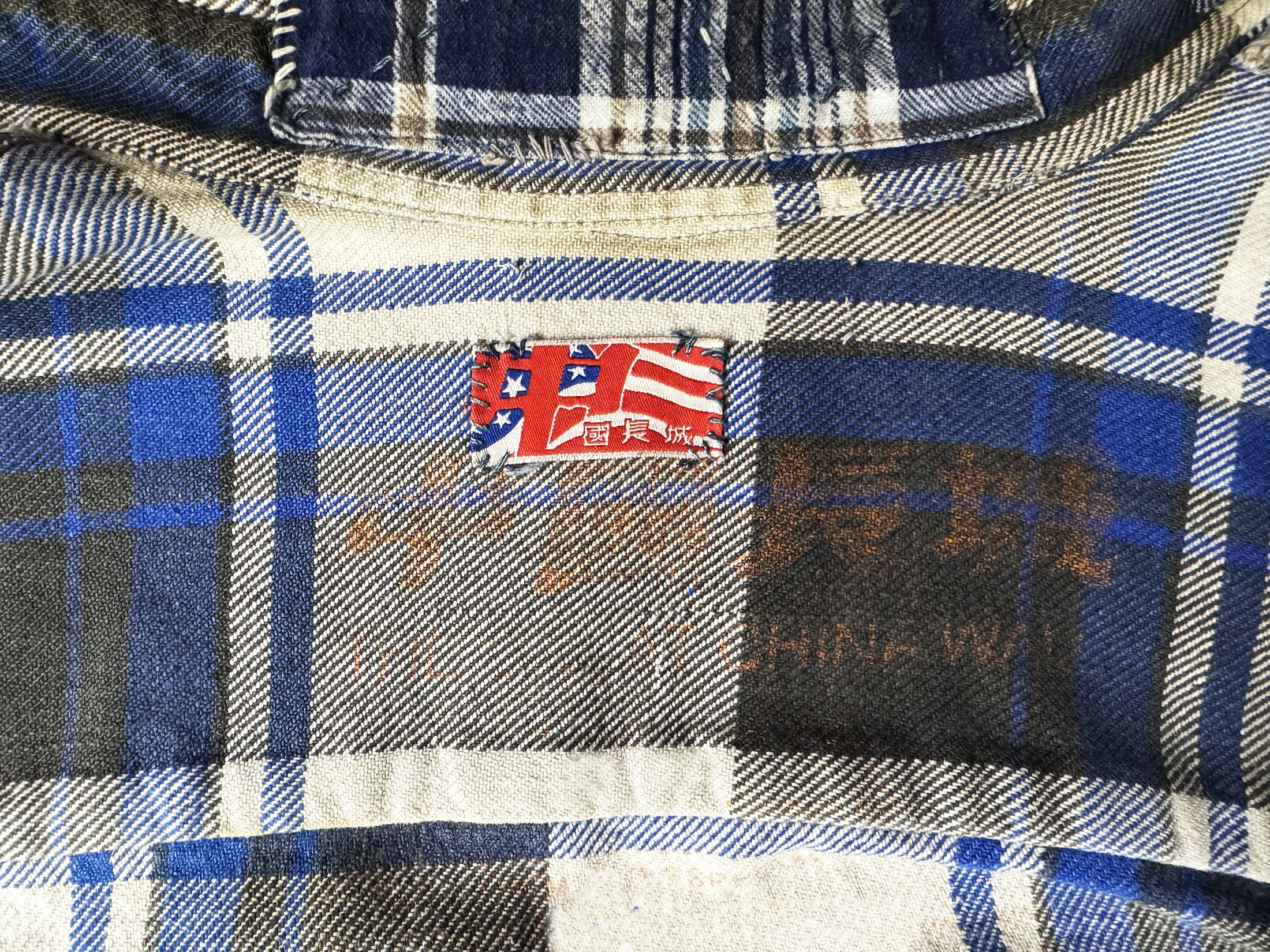 The Great China Wall Vintage GREAT CHINA WALL "PUNK" BLUE PLAID SHIRT Size US M / EU 48-50 / 2 - 6 Thumbnail