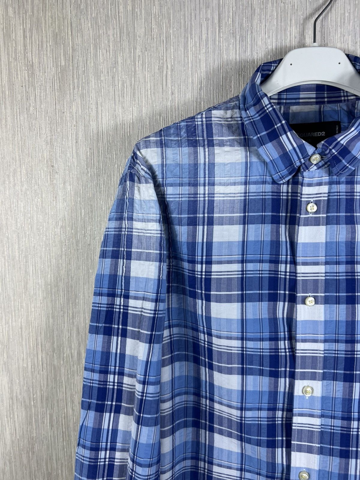 Dsquared2 Dsquared2 checked shrunk shirt plaid stiff cuffs and collar Size US M / EU 48-50 / 2 - 4 Thumbnail