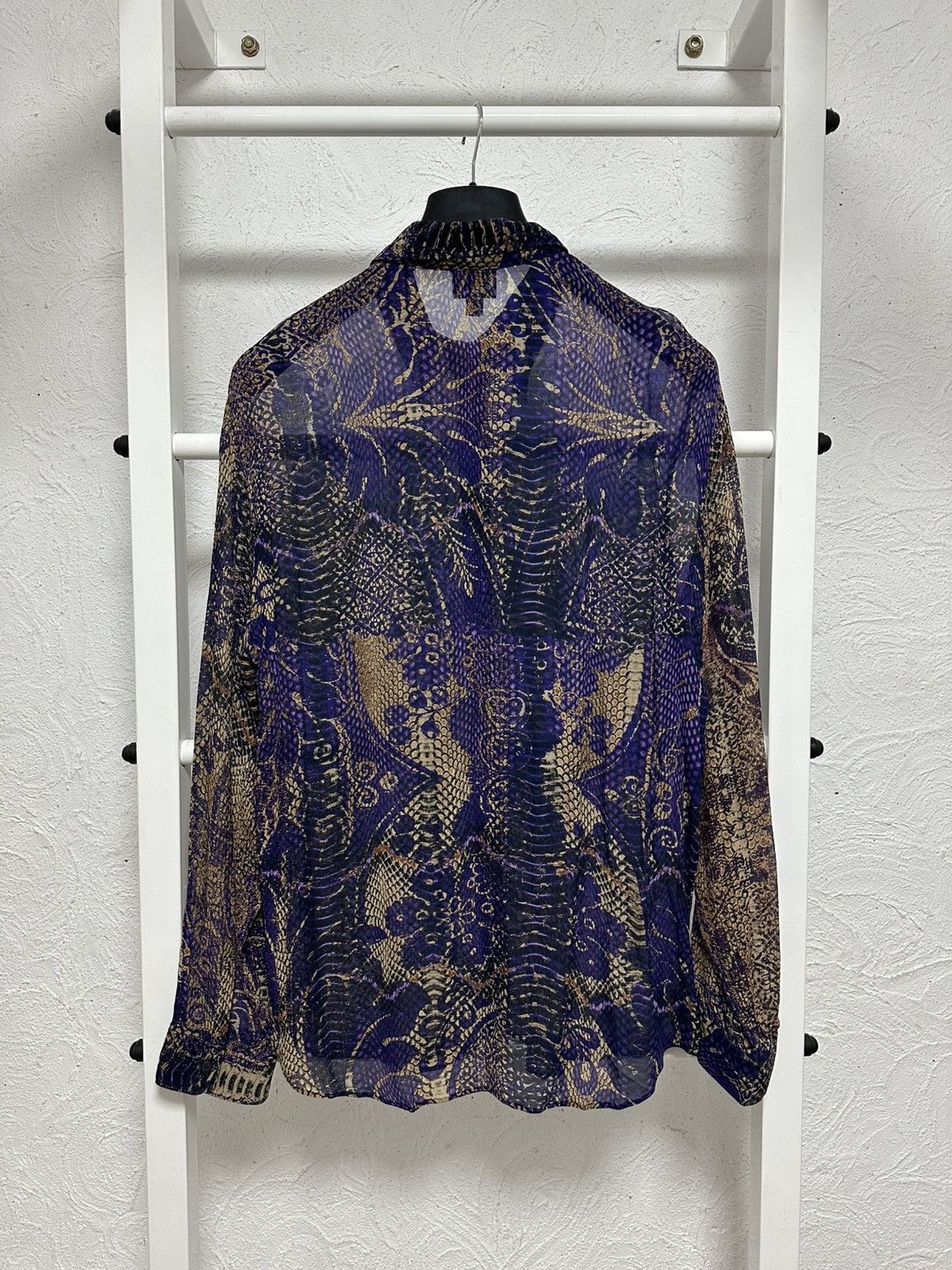Japanese Brand × Just Cavalli Just Cavalli Shirt L Size Vintage Unique Print Button-Up Size L / US 10 / IT 46 - 3 Thumbnail