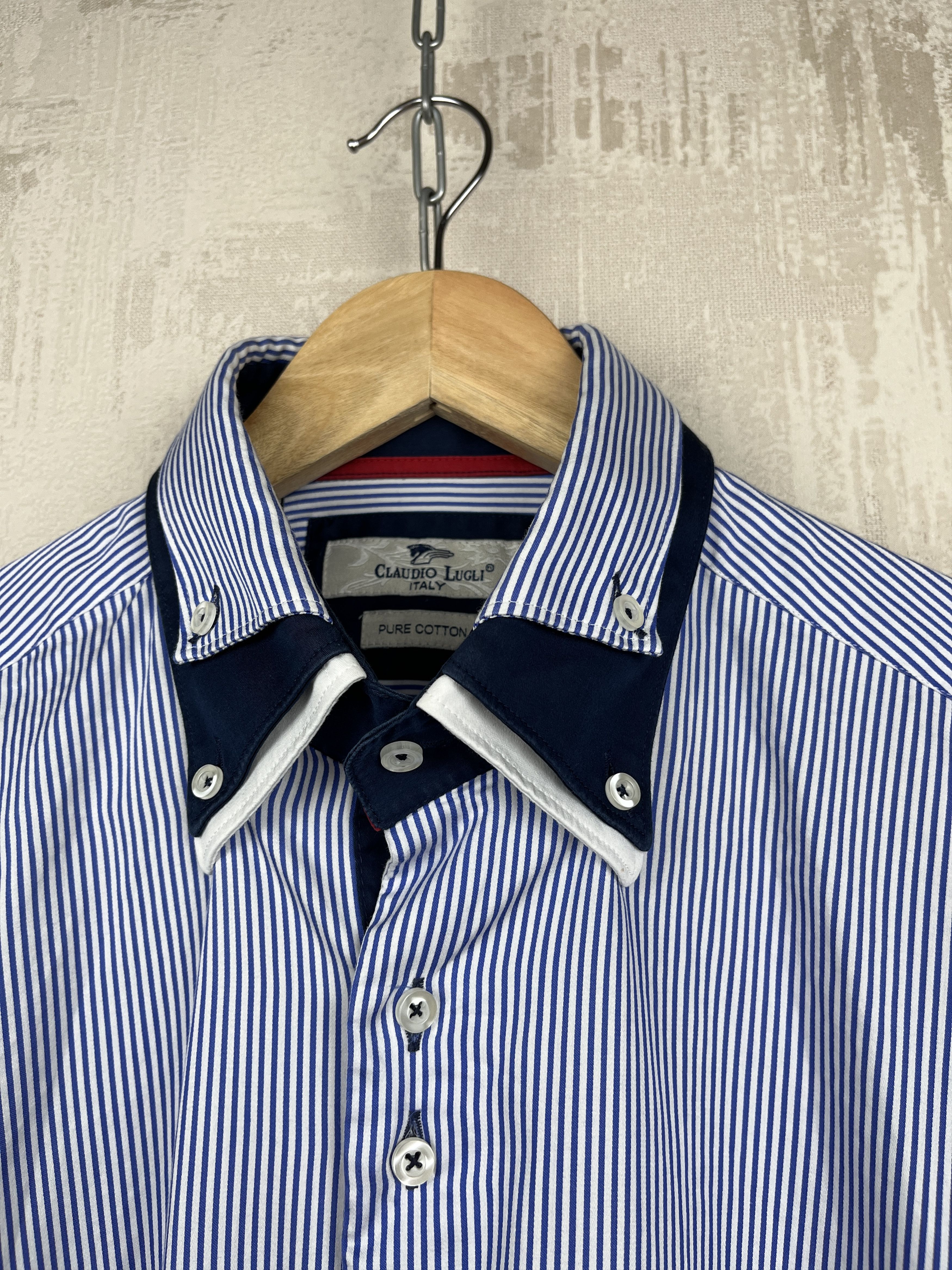 Other Claudio Lugli Striped Long Sleeve Shirt Size US L / EU 52-54 / 3 - 4 Thumbnail