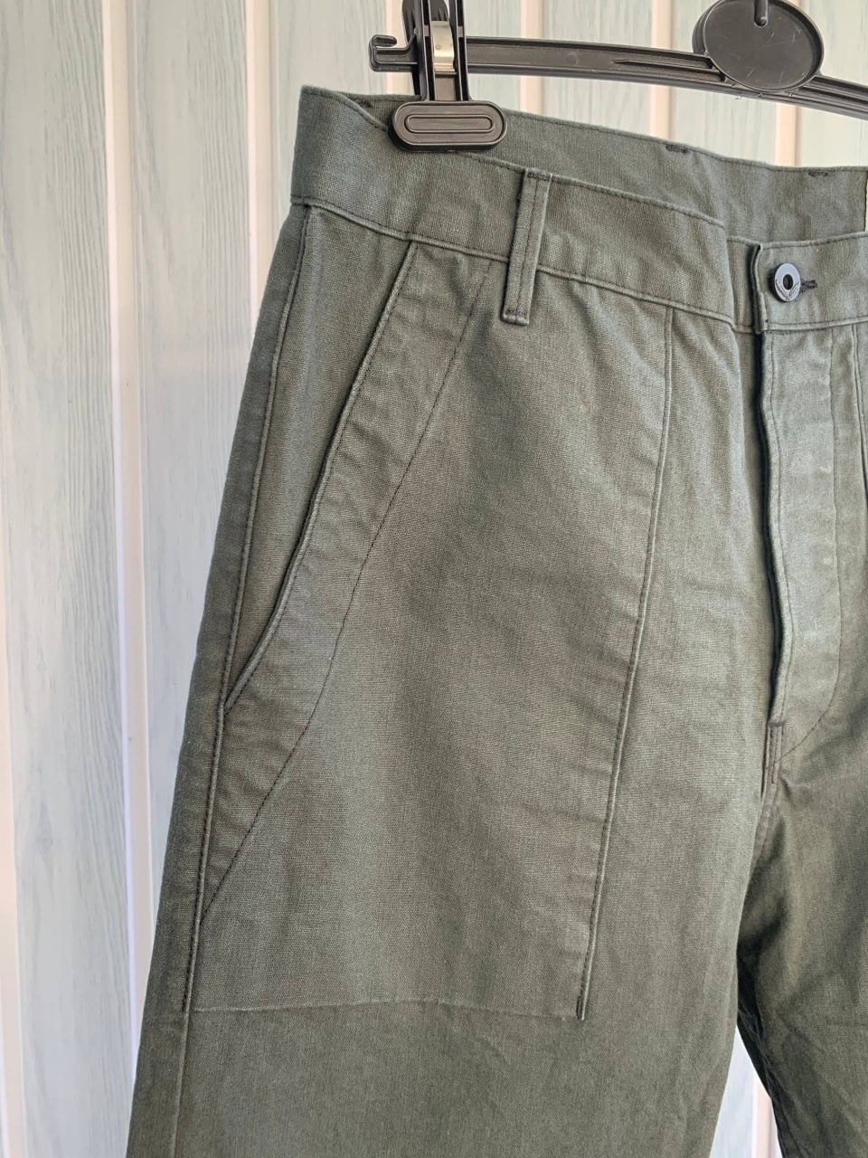Rogue Territory Rogue Territory USA Green Cotton Tapered Selvedge Trousers Size US 33 - 8 Thumbnail