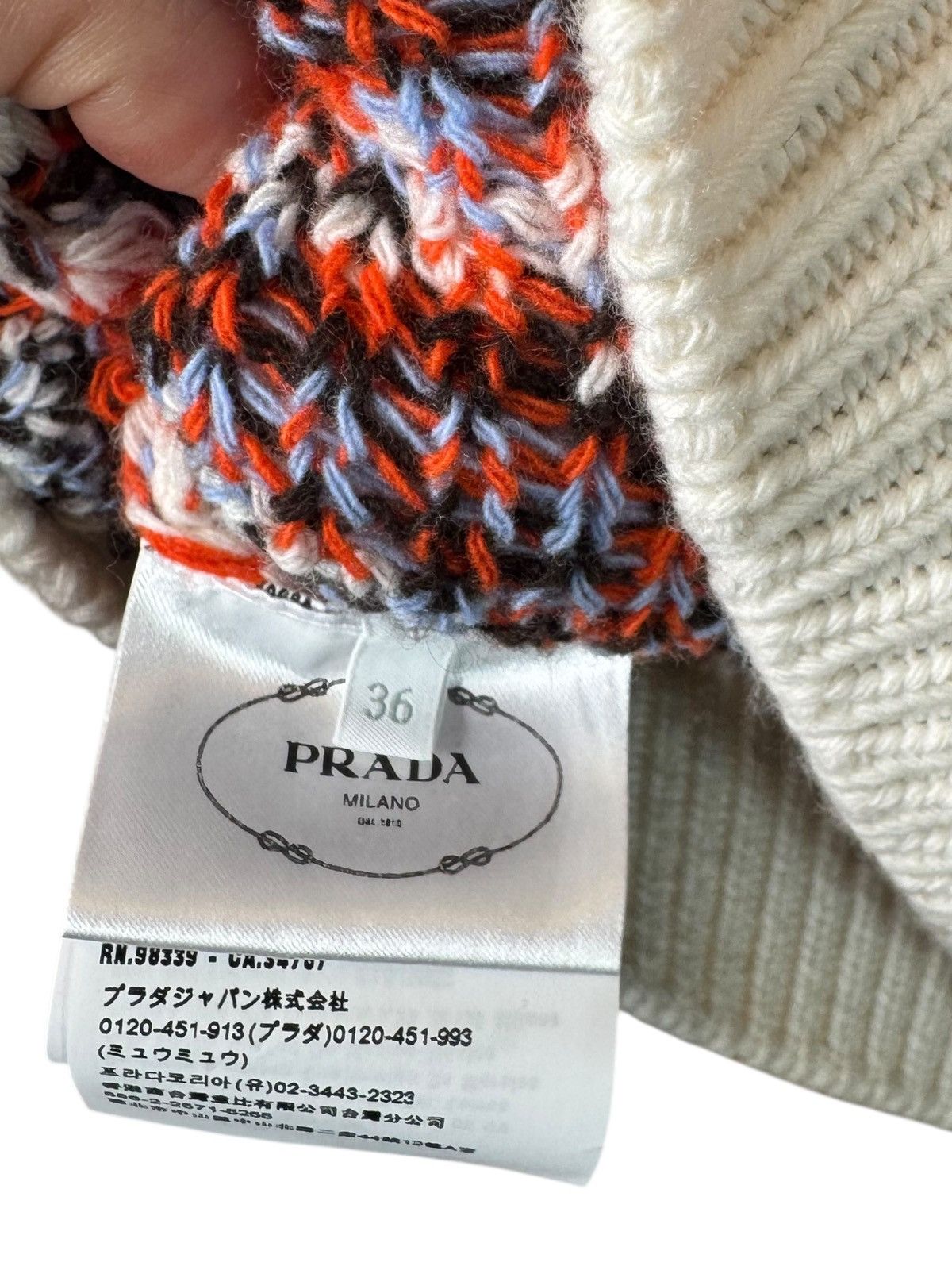 Prada Prada Multicolor Wool Cashmere Knit Sweater Size XS / US 0-2 / IT 36-38 - 8 Thumbnail