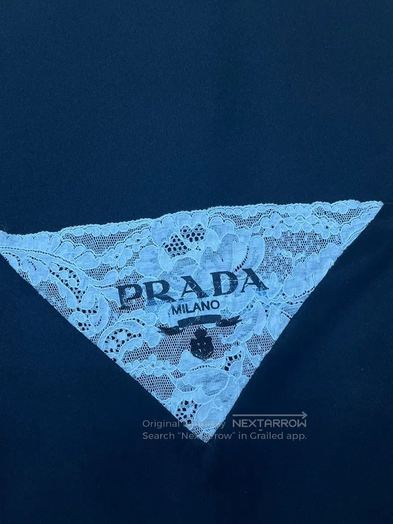 Prada Prada Black lace triangle silk strap dress Size XS / US 0-2 / IT 36-38 - 2 Thumbnail