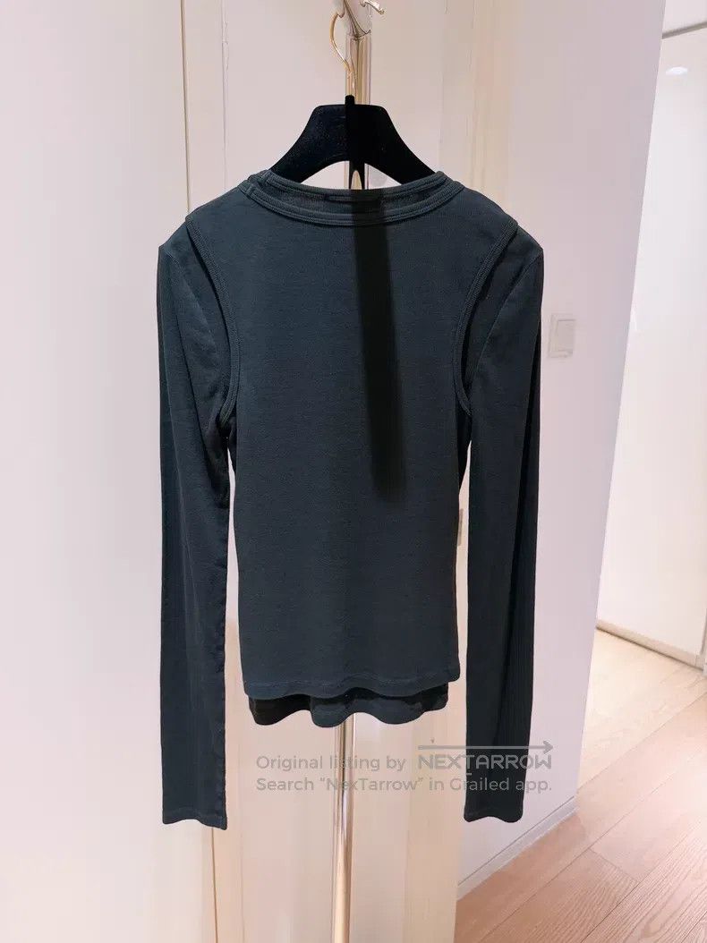 Acne Studios Acne Studios Dark Blue Lettering Print Fake Two Piece Long Size XS / US 0-2 / IT 36-38 - 2 Thumbnail