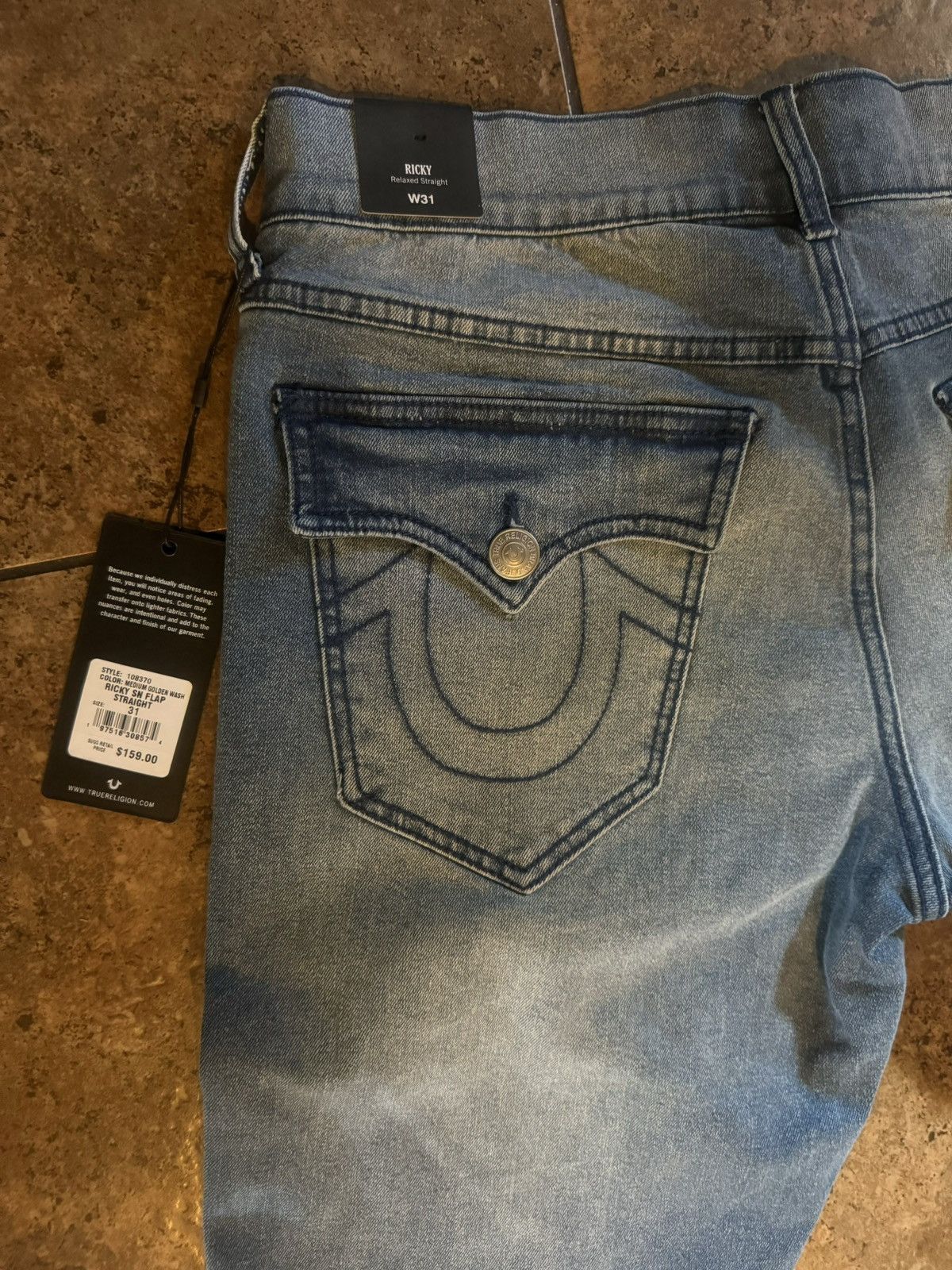 True Religion True Religion Blue Stitch Denim Size US 31 - 2 Thumbnail