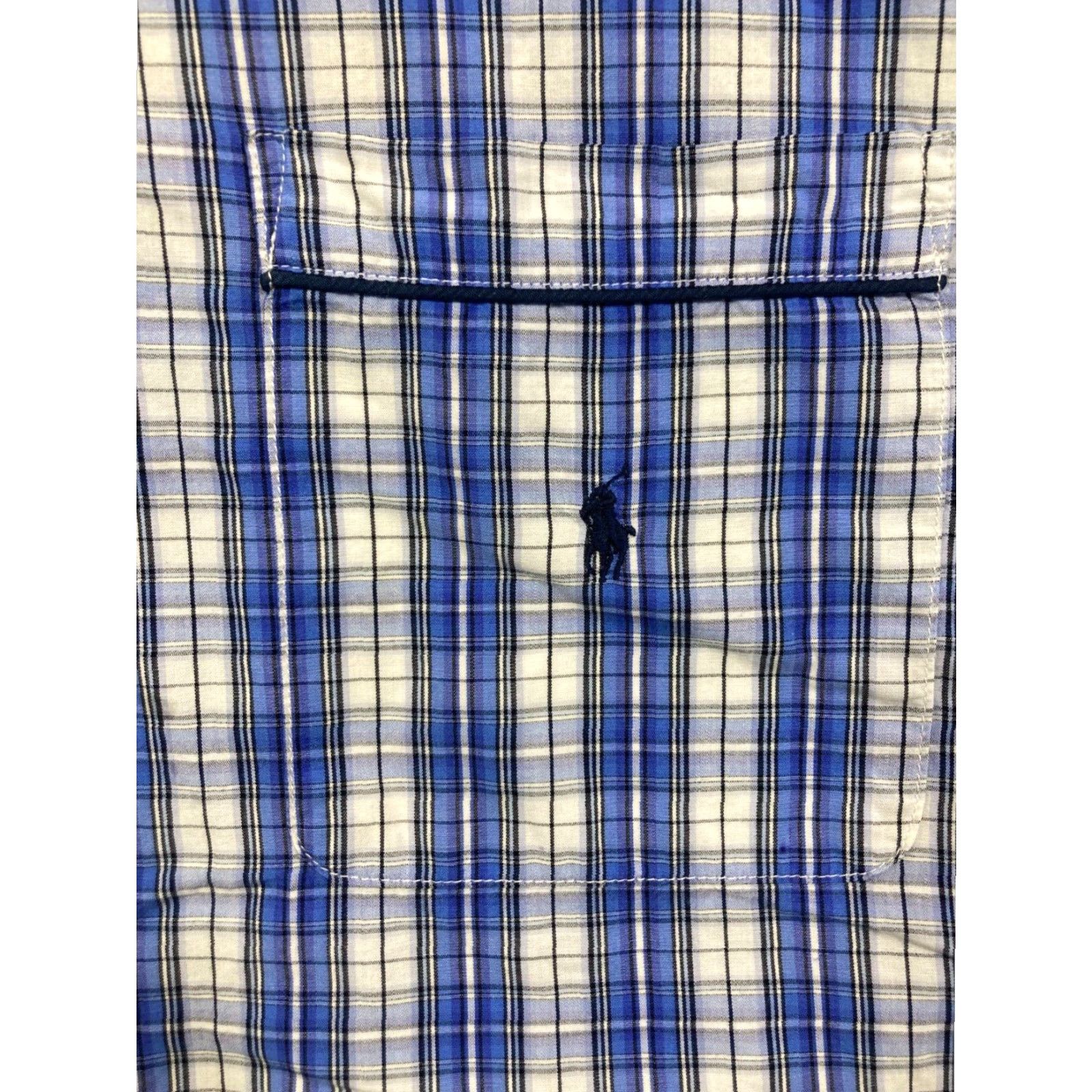 Ralph Lauren Ralph Lauren Mens Large Blue Plaid Shirt Short Sleeve Size US L / EU 52-54 / 3 - 2 Thumbnail