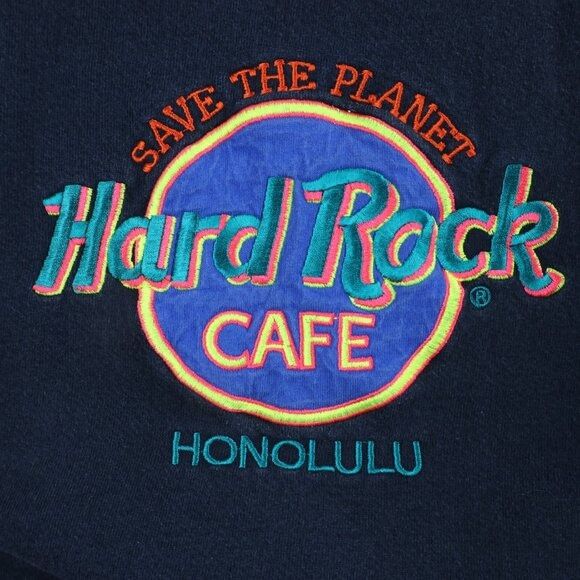 Hard Rock Cafe × Vintage Vintage 90s Hard Rock Cafe Save The Planet Hawaii Sweatshirt Size US L / EU 52-54 / 3 - 4 Thumbnail