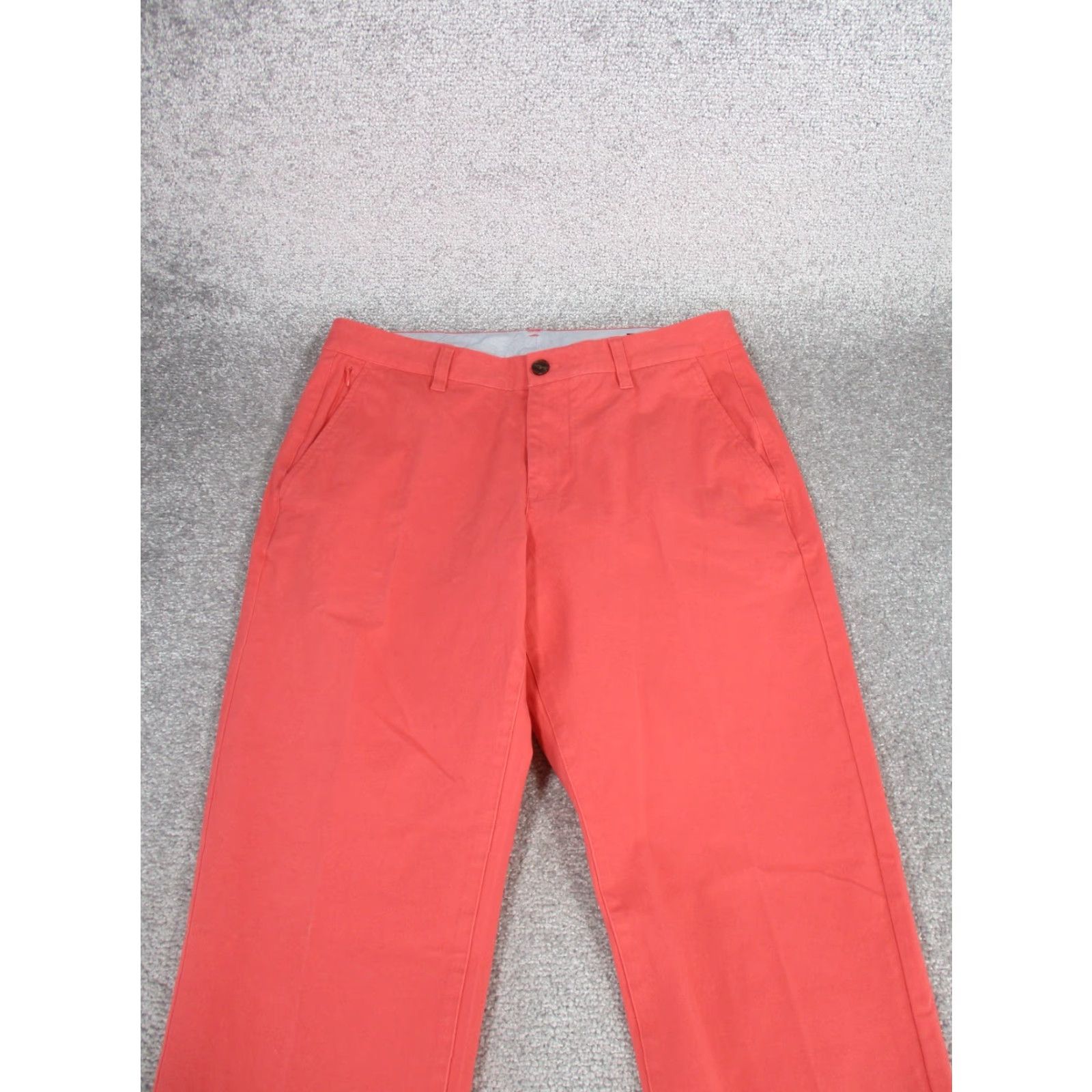 Bonobos Bonobos Pants Mens 31 Athletic Chino Red 31x32 Twill Flat Front Zip City College Preppy Mens Size US 31 - 2 Thumbnail