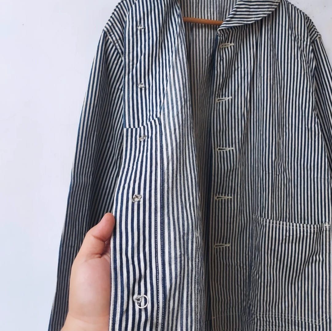 Buzz Rickson's × Toyo Enterprises BUZZ RICKSON'S US Navy Shawl Colar Hickory Work Jacket Size US L / EU 52-54 / 3 - 10 Thumbnail