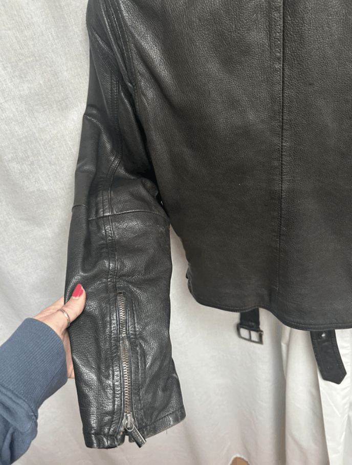 Jean Paul Gaultier × Leather Jean Paul Gaultier Jacket Leather Biker Crop Coat EX0083 Size XL / US 12-14 / IT 48-50 - 5 Thumbnail