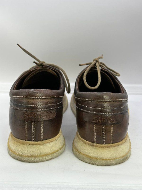 Shoto SHOTO Handmade Leather Shoes Brown Crepe Sole Made in Italy Size US 7.5 / EU 40-41 - 4 Thumbnail