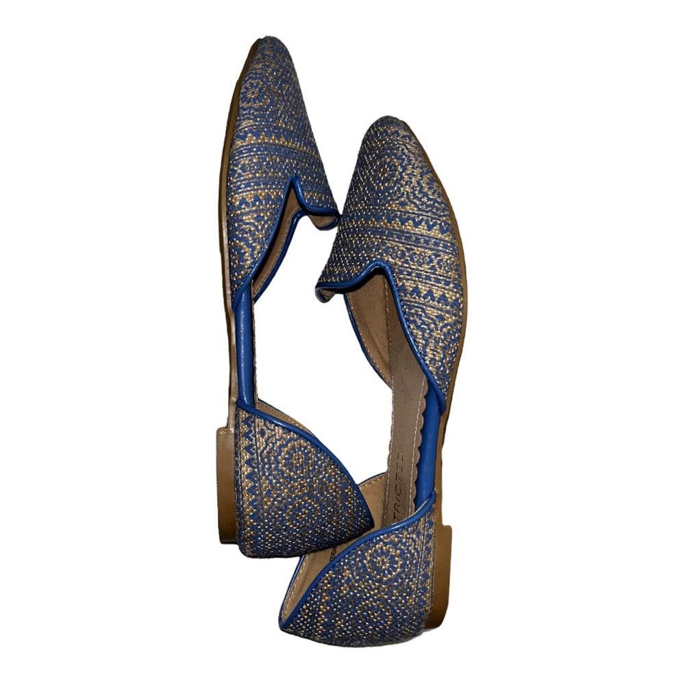 Restricted Restricted l Blue/Beige Embroidered Flats Size 7.5 Size US 7.5 / IT 37.5 - 6 Thumbnail