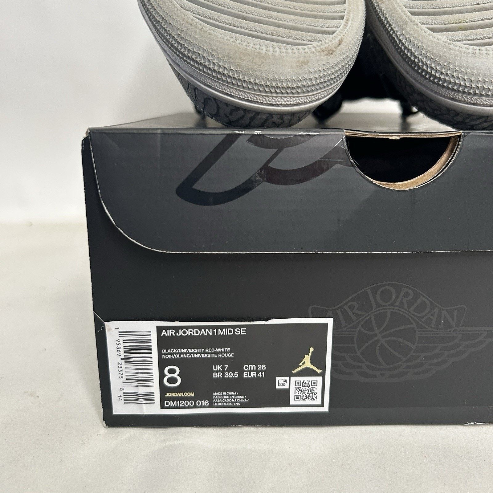 Jordan Brand Nike Air Jordan 1 Mid Retro SE “Elephant Toe/Cement Grey” Size US 8 / EU 41 - 8 Thumbnail