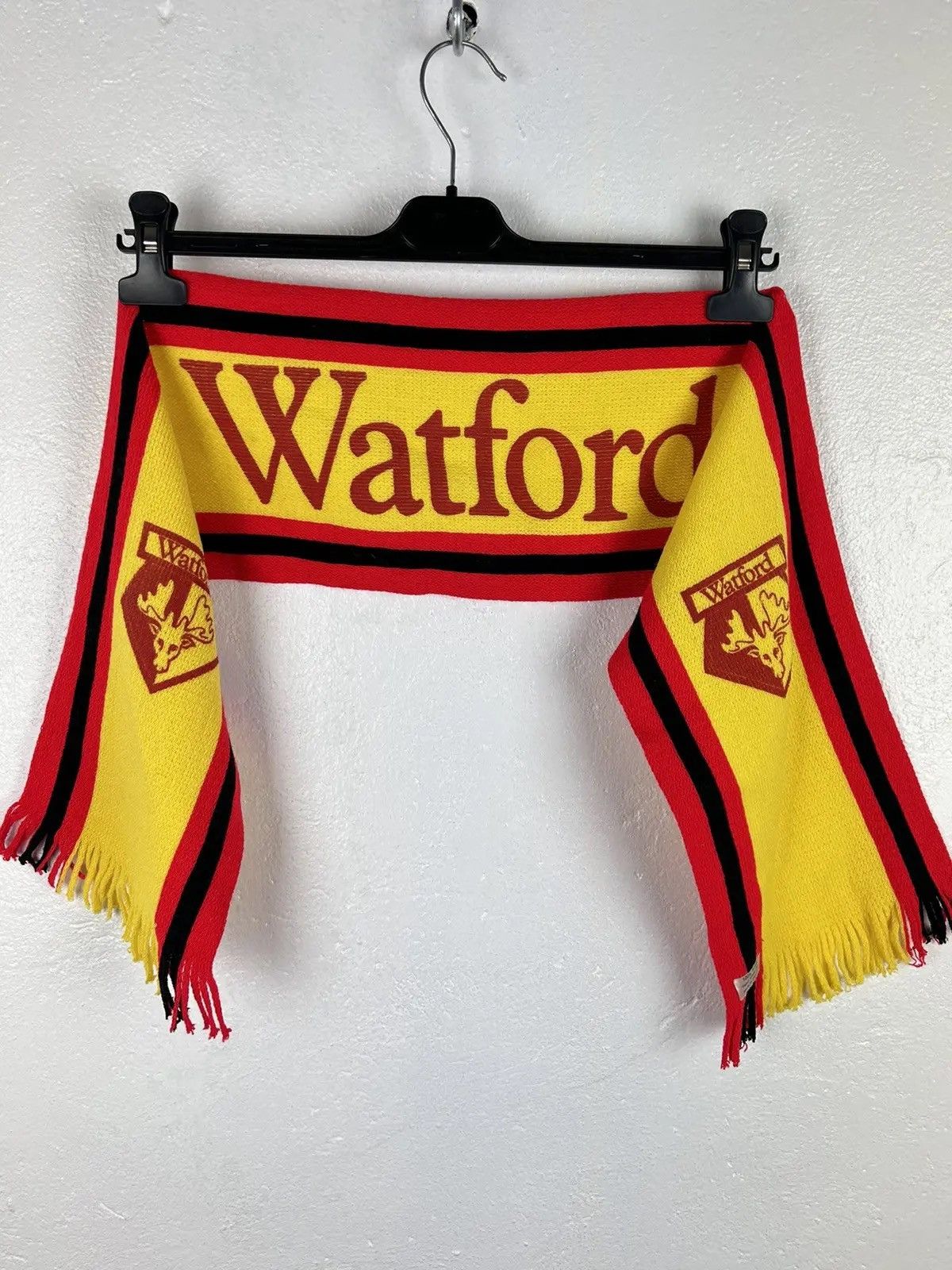 Vintage 90s Vintage Watford FC Soccer Football Fanwear Scarf Muffler Size ONE SIZE - 1 Thumbnail