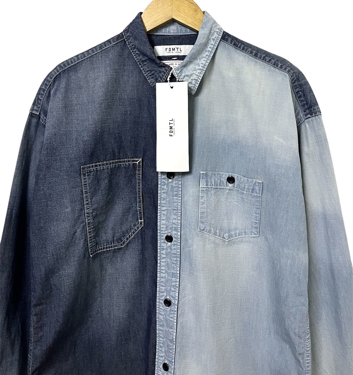 FDMTL FDMTL FUNDAMENTAL DENIM INDIGO GARMENTS JAPANESE BRAND SHIRT Size US L / EU 52-54 / 3 - 3 Thumbnail