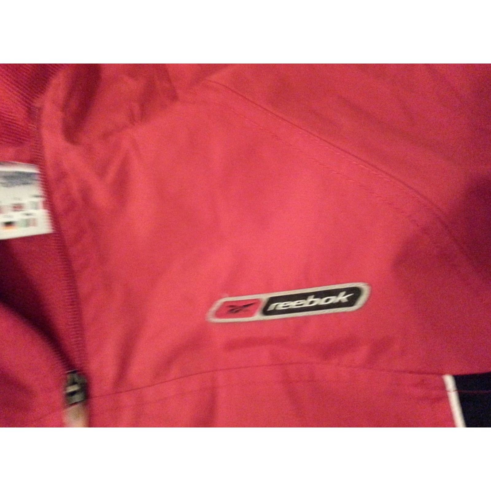 Reebok Mens Reebok Half Zip Sweater Jacket Red M Medium Hooded Pullover Size US M / EU 48-50 / 2 - 3 Thumbnail