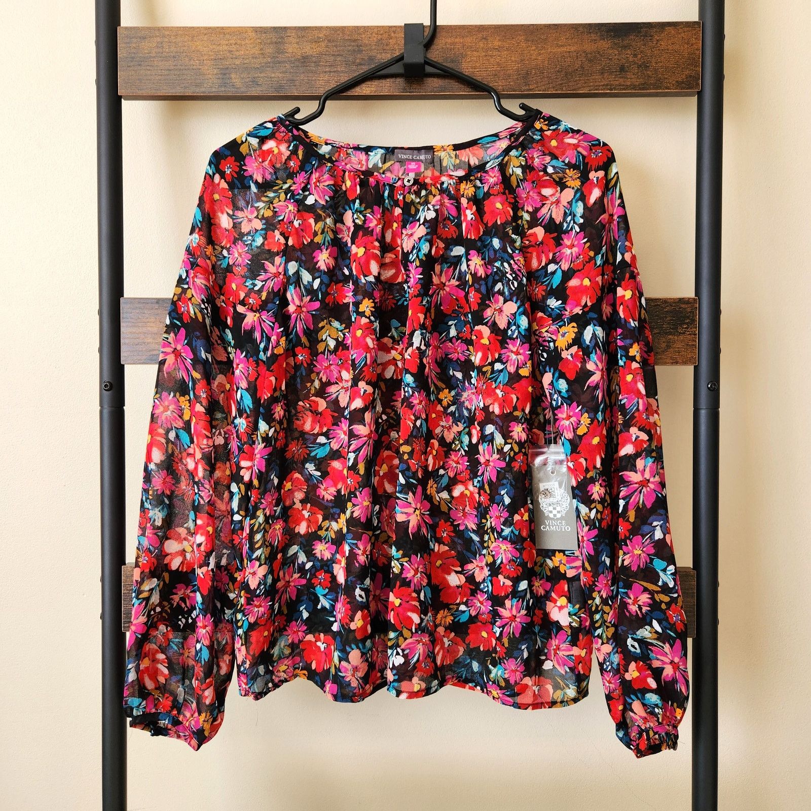 Vince Camuto Vince Camuto Women Peasant Boho Long Sleeve Blouse Size XS Size XS / US 0-2 / IT 36-38 - 2 Thumbnail
