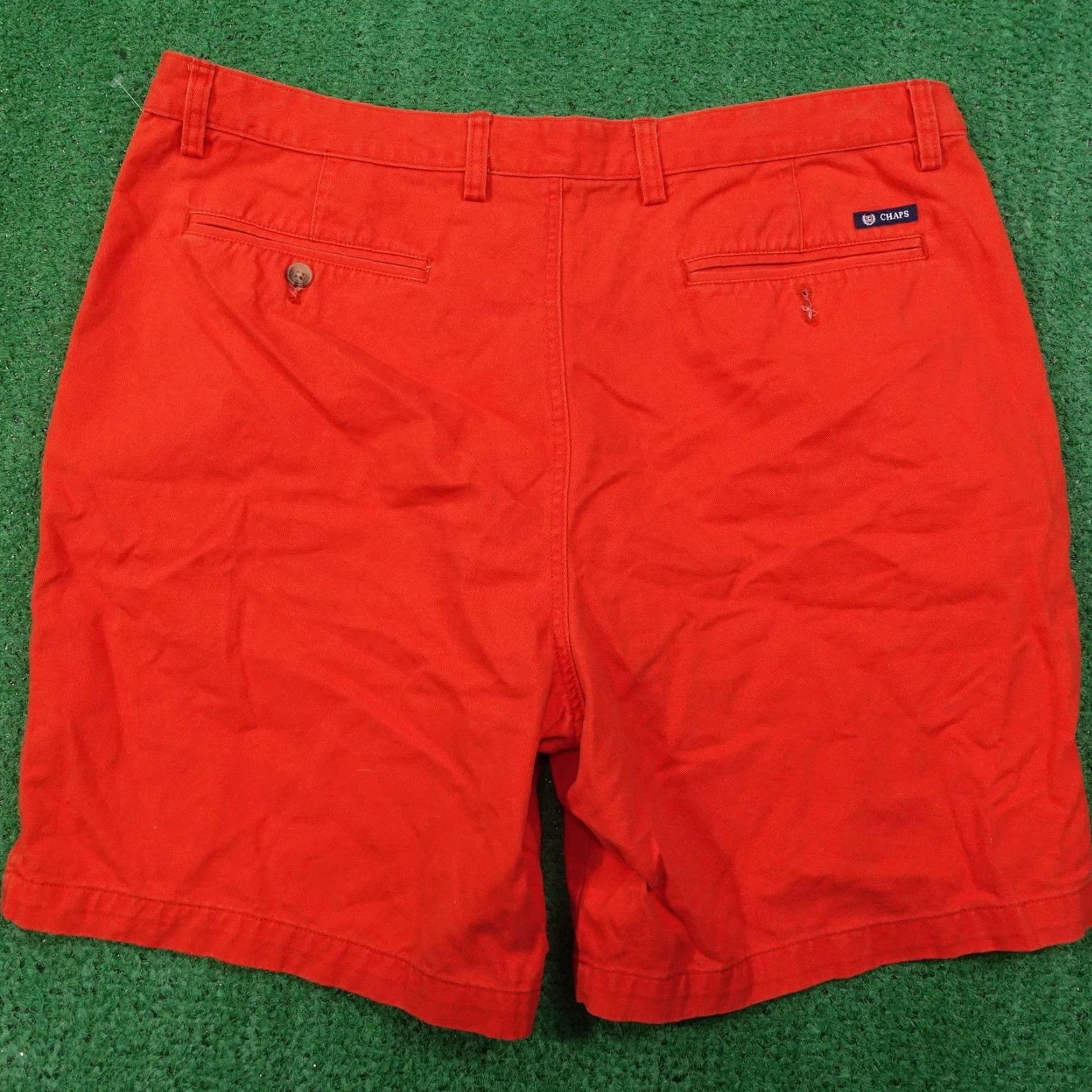 Chaps Chaps Shorts Mens 40 Orange Chino Cotton Casual Flat Front 8 Inseam Size US 40 / EU 56 - 3 Thumbnail