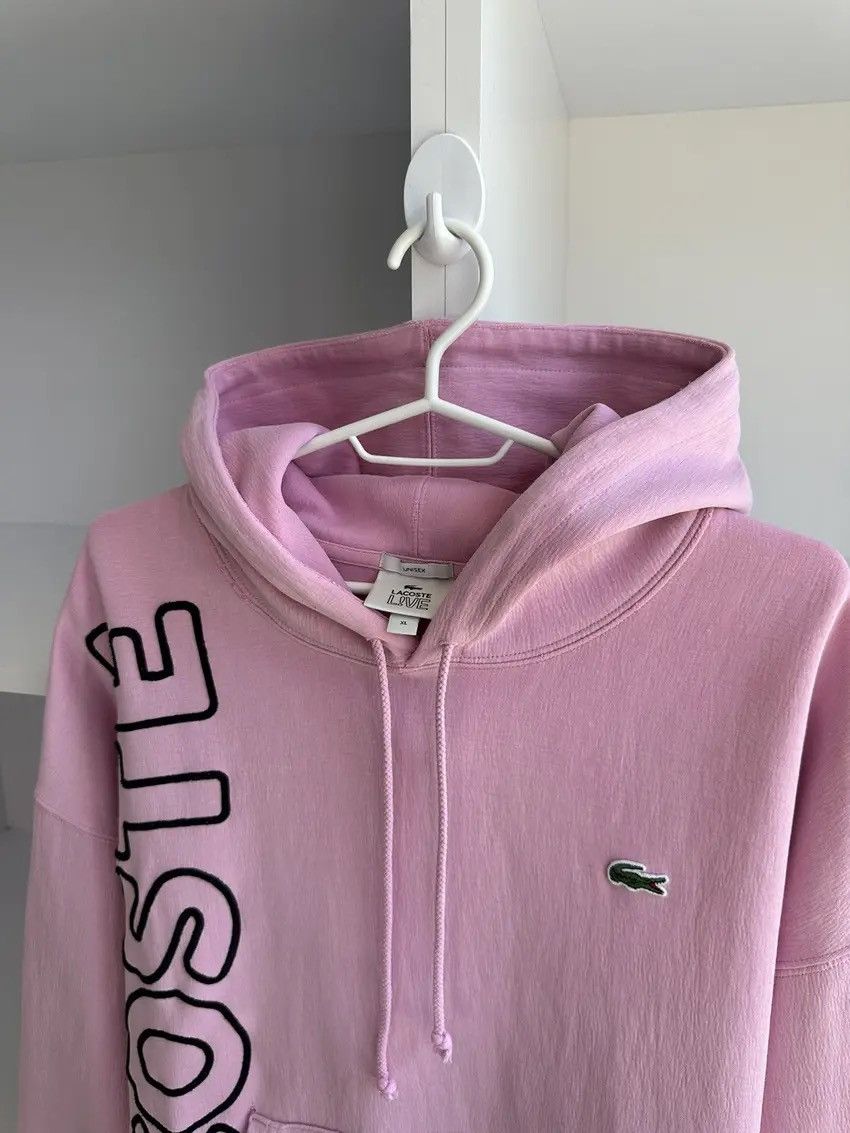 Lacoste × Vintage Vintage Lacoste Live Unisex Distressed Pink Hoodie Size US XL / EU 56 / 4 - 10 Thumbnail