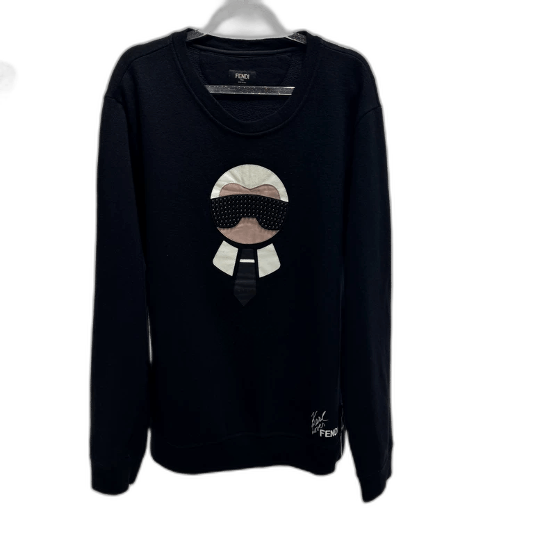Fendi Fendi Karl Lagerfeld Leather Patch Sweatshirt Size US XL / EU 56 / 4 - 1 Thumbnail