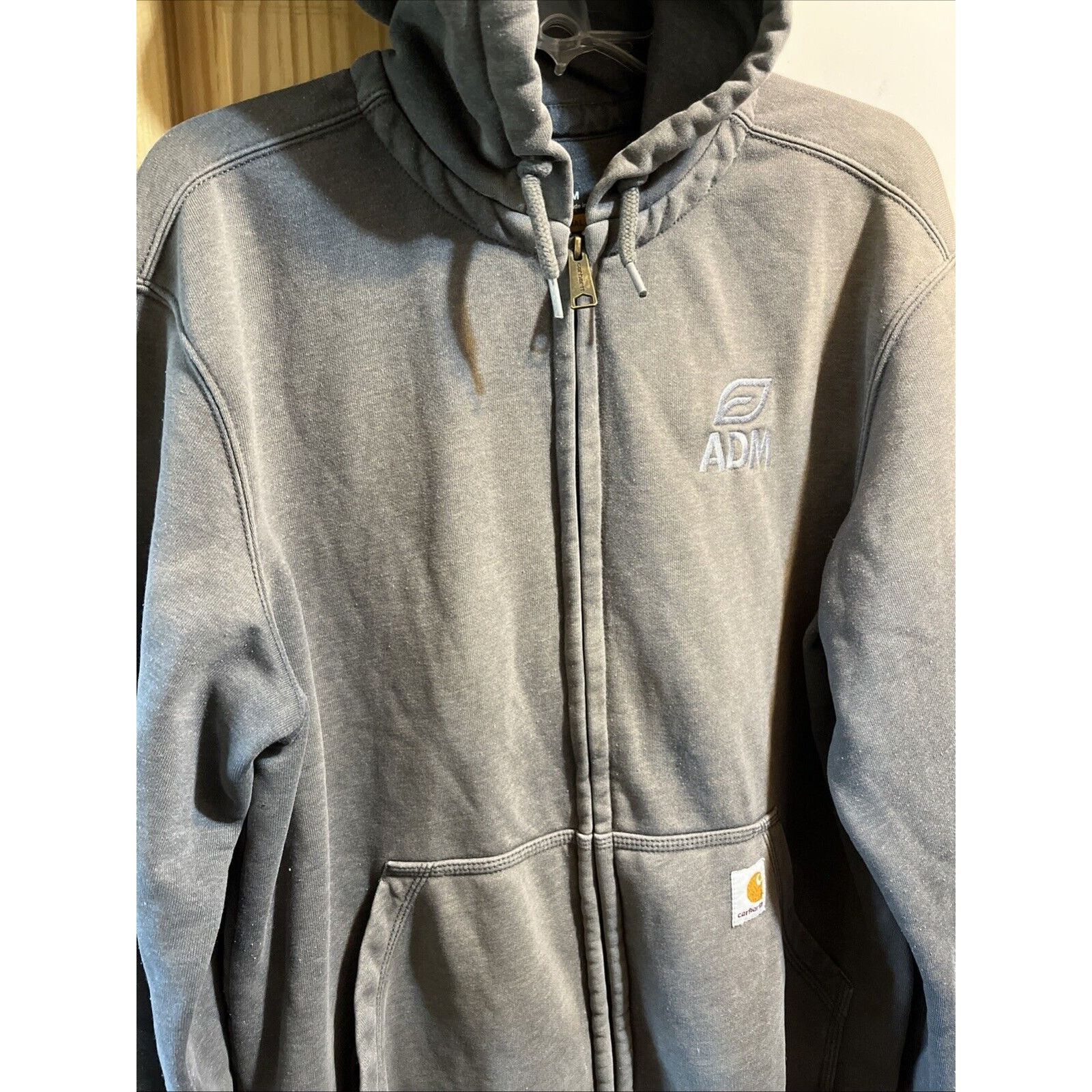 Carhartt Carhartt Hoodie Mens M Gray Full Zip Loose Hooded Sweatshirt Size US M / EU 48-50 / 2 - 2 Thumbnail