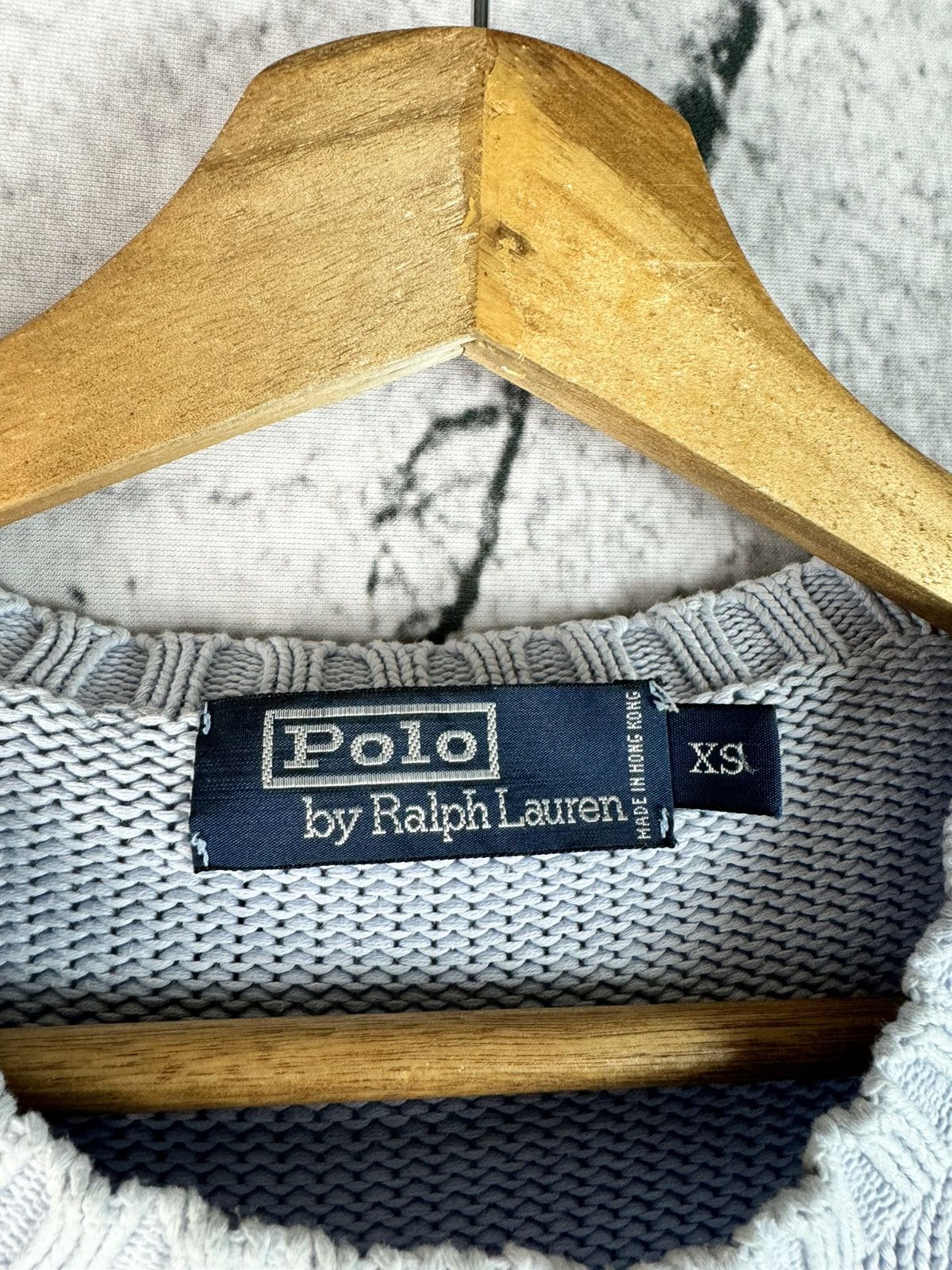 Vintage Vintage Polo Ralph Lauren Baby Blue Knit Sweater Size Size US XS / EU 42 / 0 - 3 Thumbnail