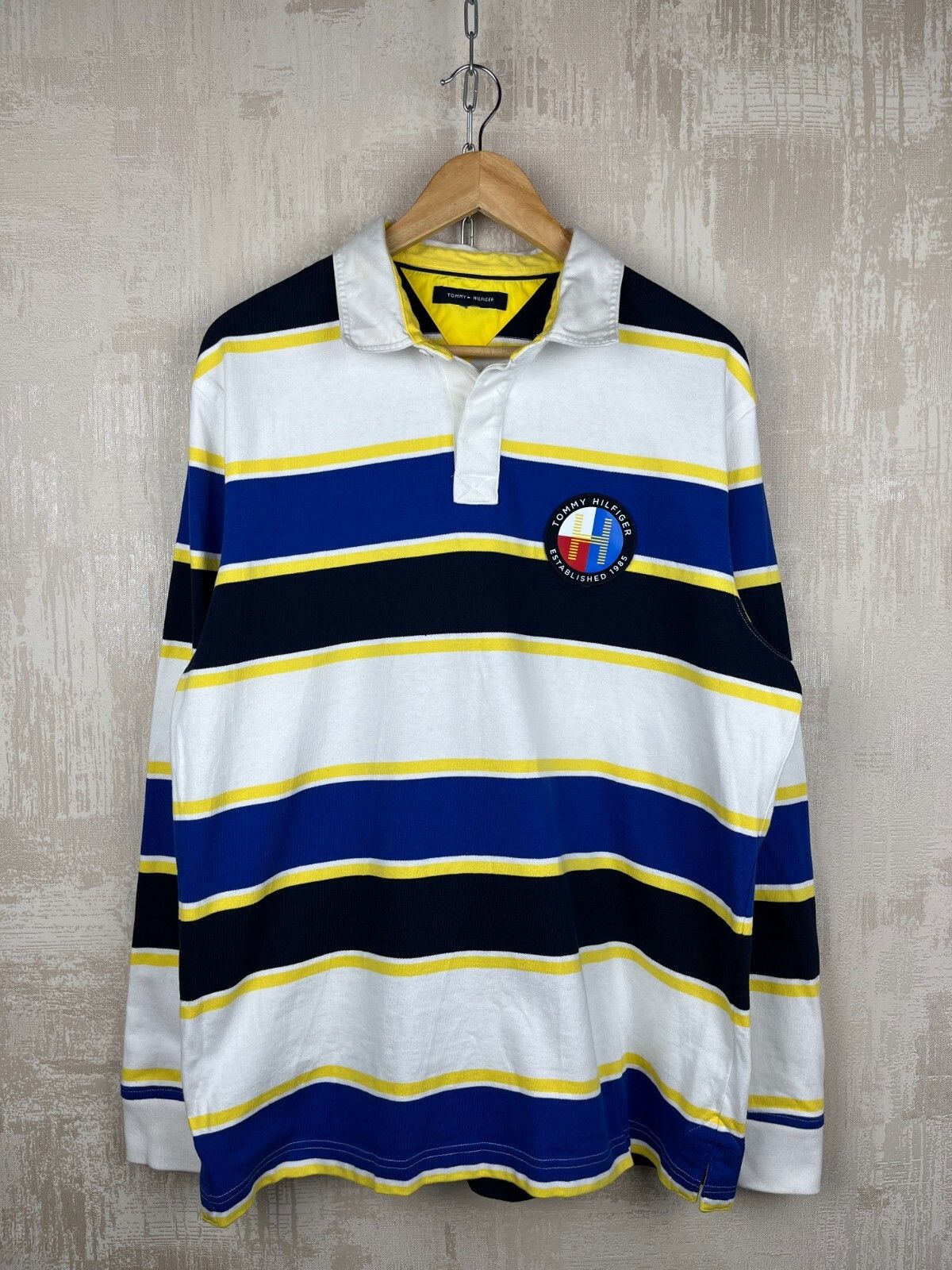 Tommy Hilfiger Tommy Hilfiger Multicolor Striped Rugby Polo Shirt Size US XL / EU 56 / 4 - 1 Thumbnail