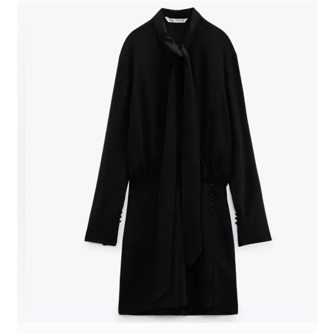 Zara ZARA Tied Mini Dress Black size M Size M / US 6-8 / IT 42-44 - 13 Thumbnail