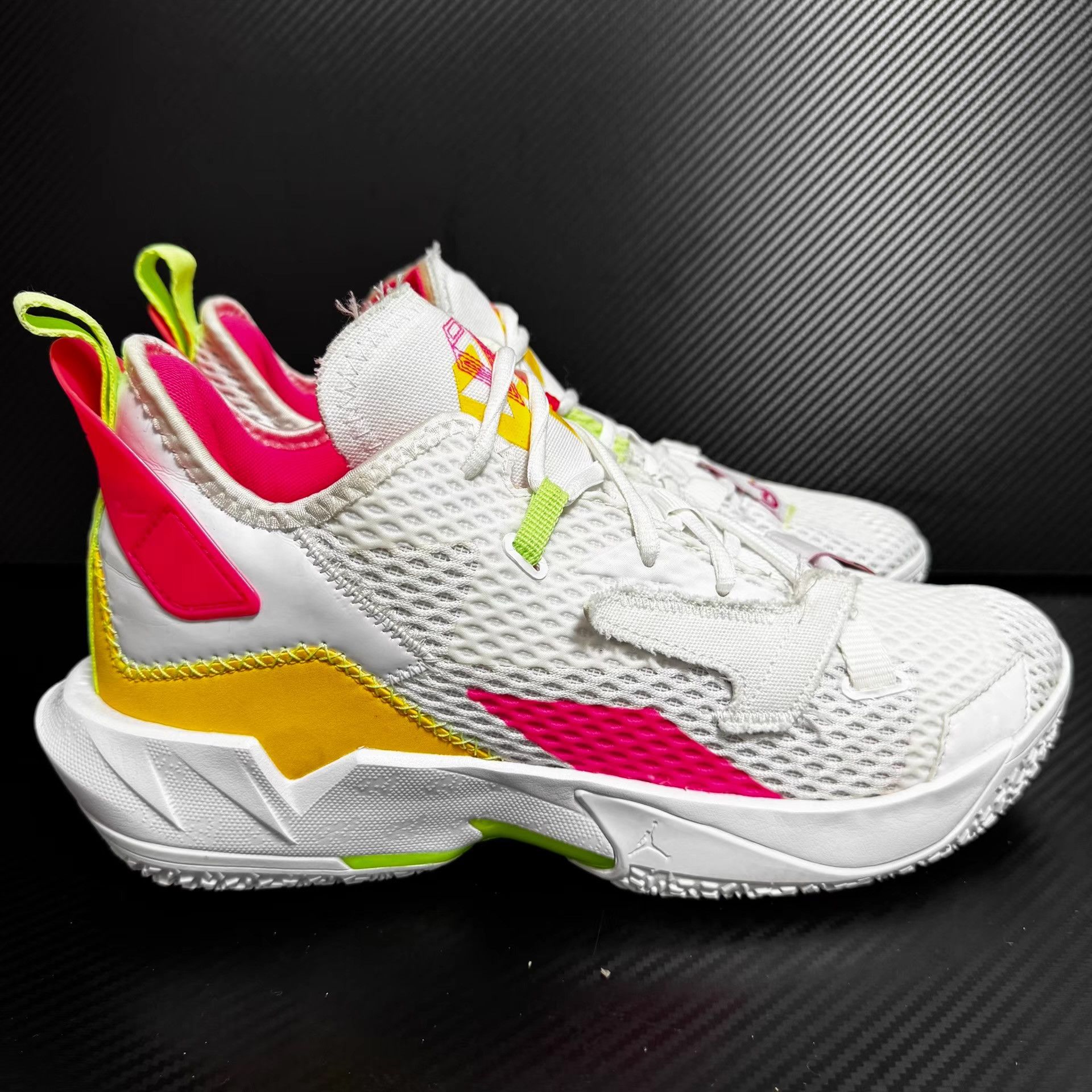 Nike Jordan Why Not Zer0.4 PF White, Yellow & Pink Colorway Q10 Size US 9.5 / EU 42-43 - 3 Thumbnail