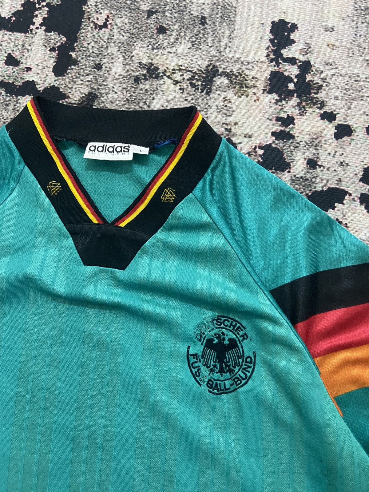 Adidas Vintage 1992 Germany Away Adidas Soccer Jersey Size US L / EU 52-54 / 3 - 3 Thumbnail