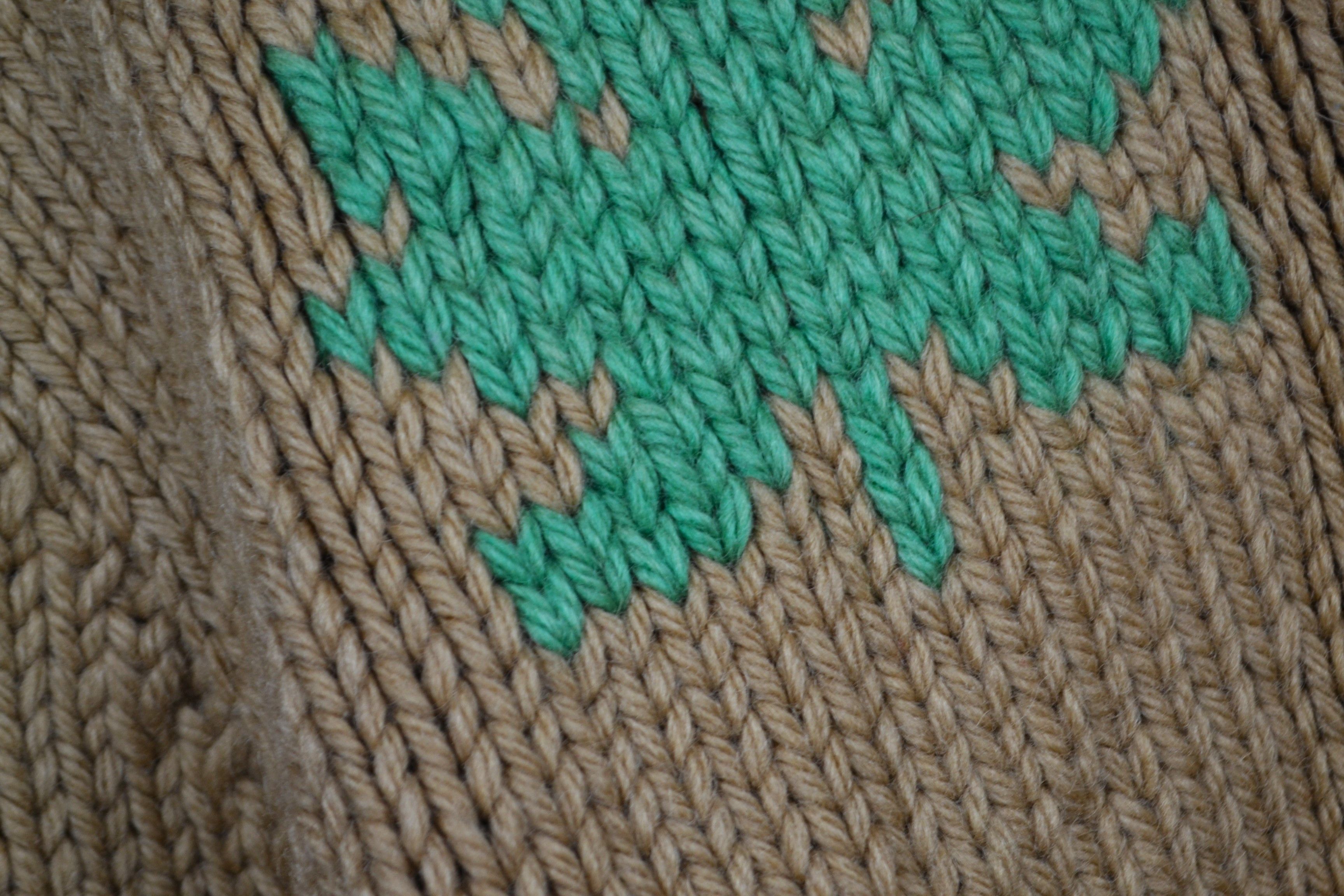 Vintage Vintage Hand Knit Wool Cowichan Siwash Pole Beaver Leaves Size US L / EU 52-54 / 3 - 3 Thumbnail