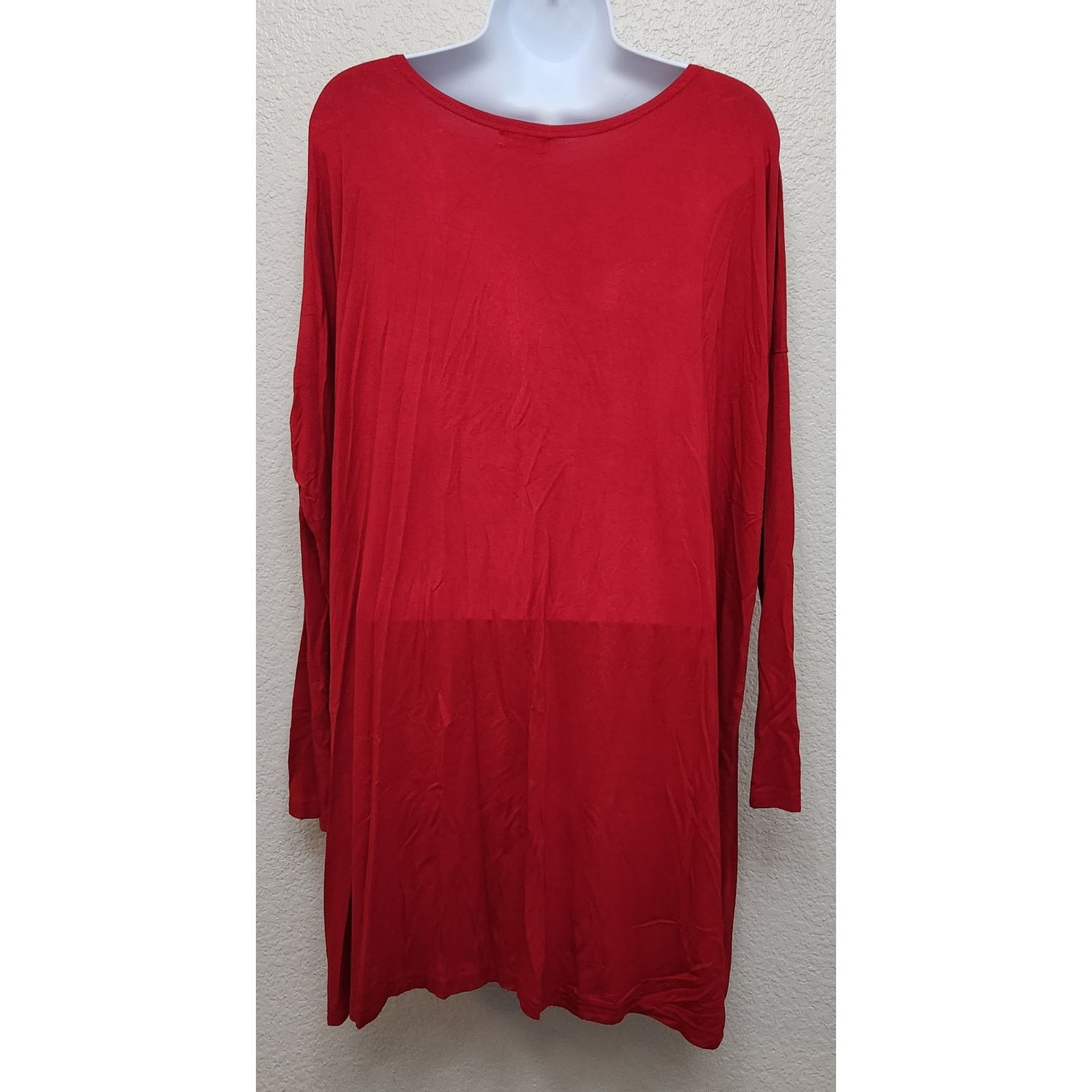 Other Piko 1988 Red Round Neck Long Sleeve Drop Shoulder Top Large Size L / US 10 / IT 46 - 3 Thumbnail