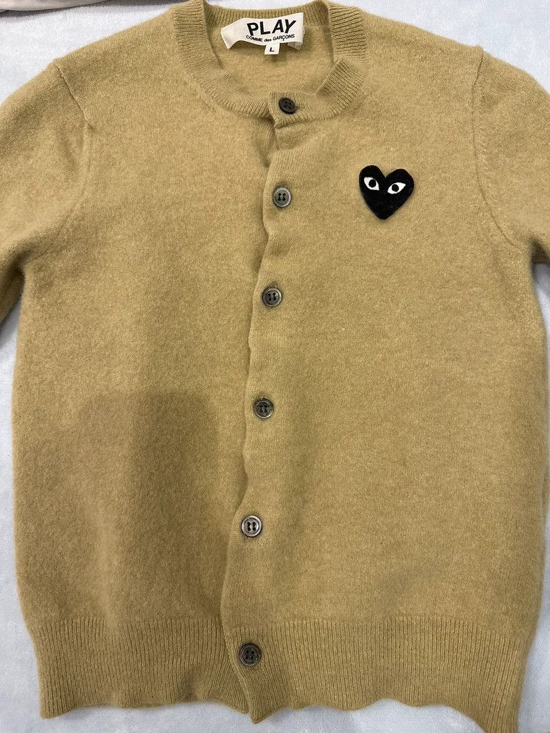 Comme des Garcons Comme Des Garcons Love Cardigan Khaki Size L Size L / US 10 / IT 46 - 1 Thumbnail