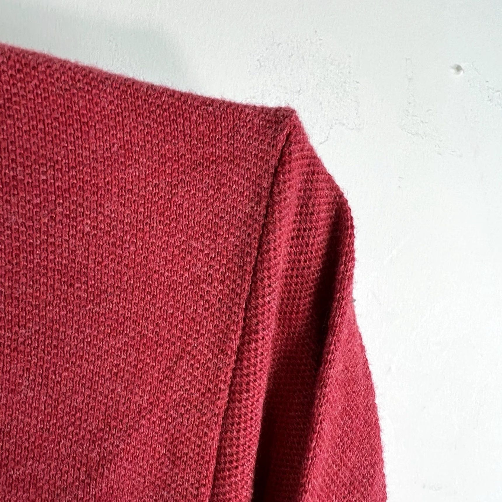 Polo Ralph Lauren VINTAGE Polo Ralph Lauren Polo Shirt Long Sleeve Mens 2XL Red Knit Solid Embroidered Logo 54" Chest Golf Rugb y Travel Size US XXL / EU 58 / 5 - 2 Thumbnail