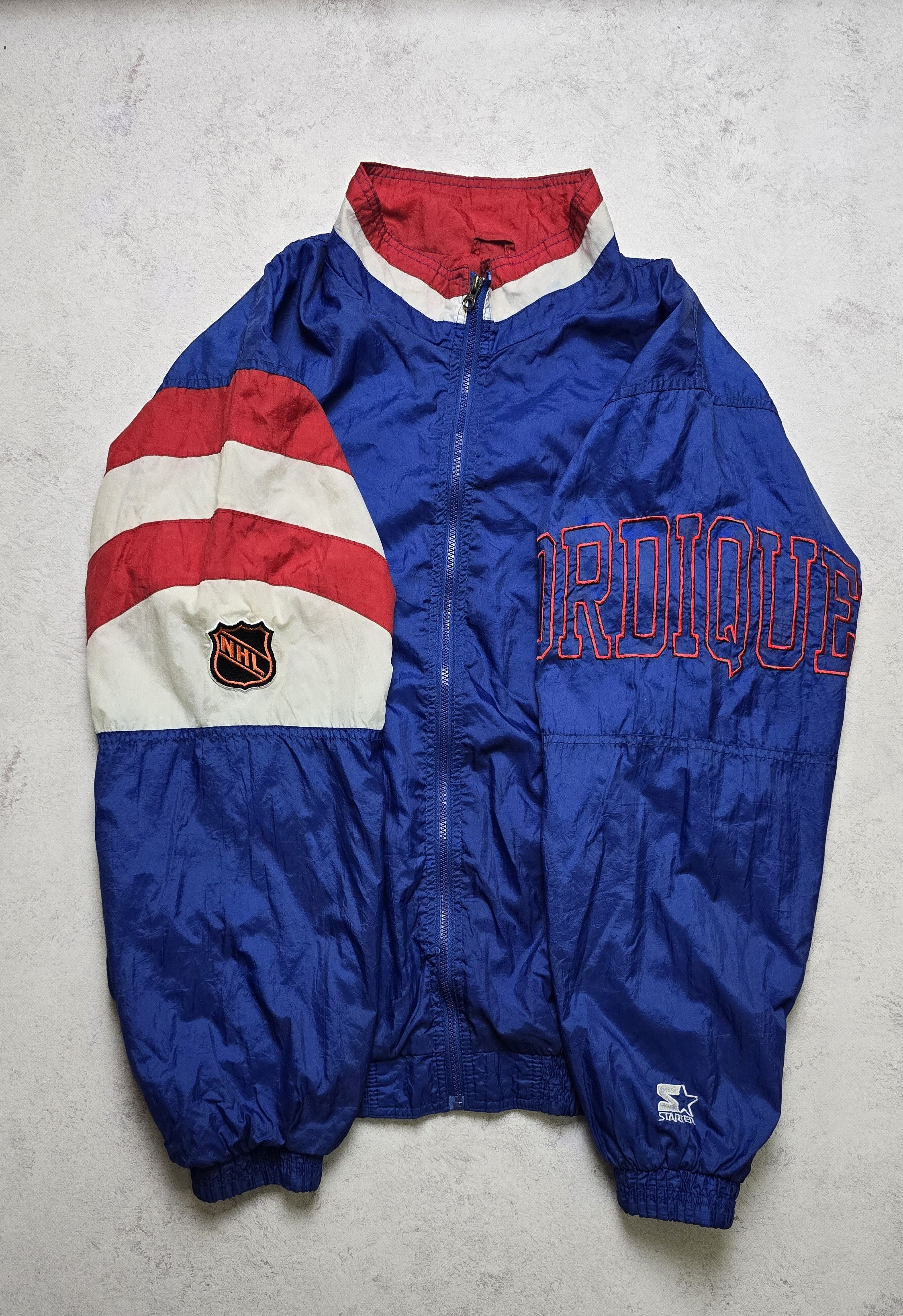 Starter Starter Quebec Nordiques Jacket 90s Vintage Blue Windbreaker Size US XL / EU 56 / 4 - 3 Thumbnail