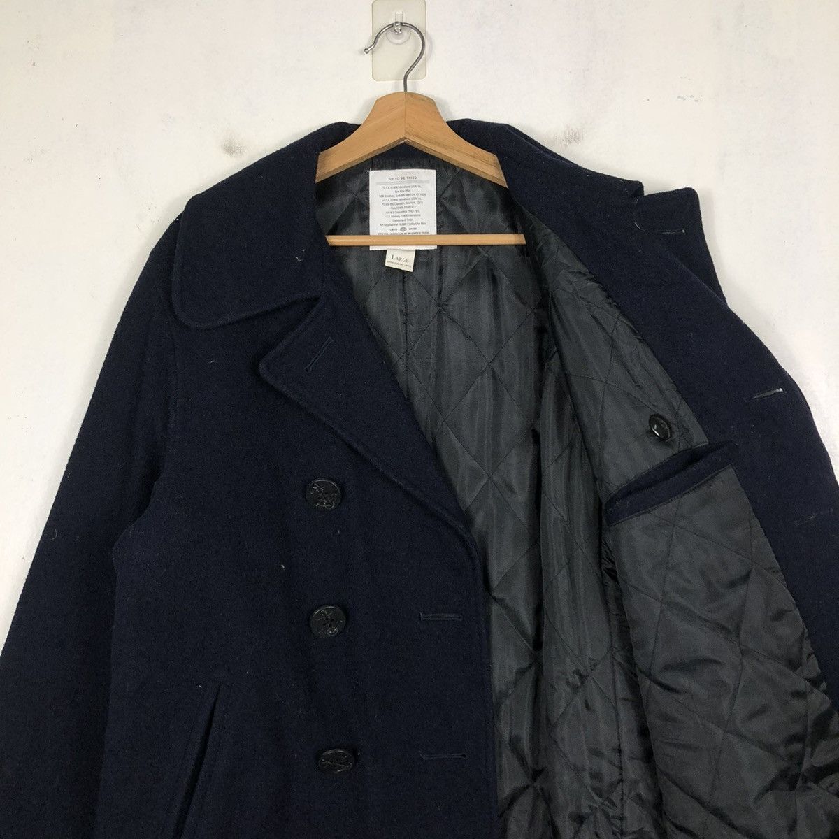 Edwin 📌VINTAGE WOOL BIKER JACKEG EDWIN COMPANY DOUBLE COLLAR Size US L / EU 52-54 / 3 - 13 Thumbnail