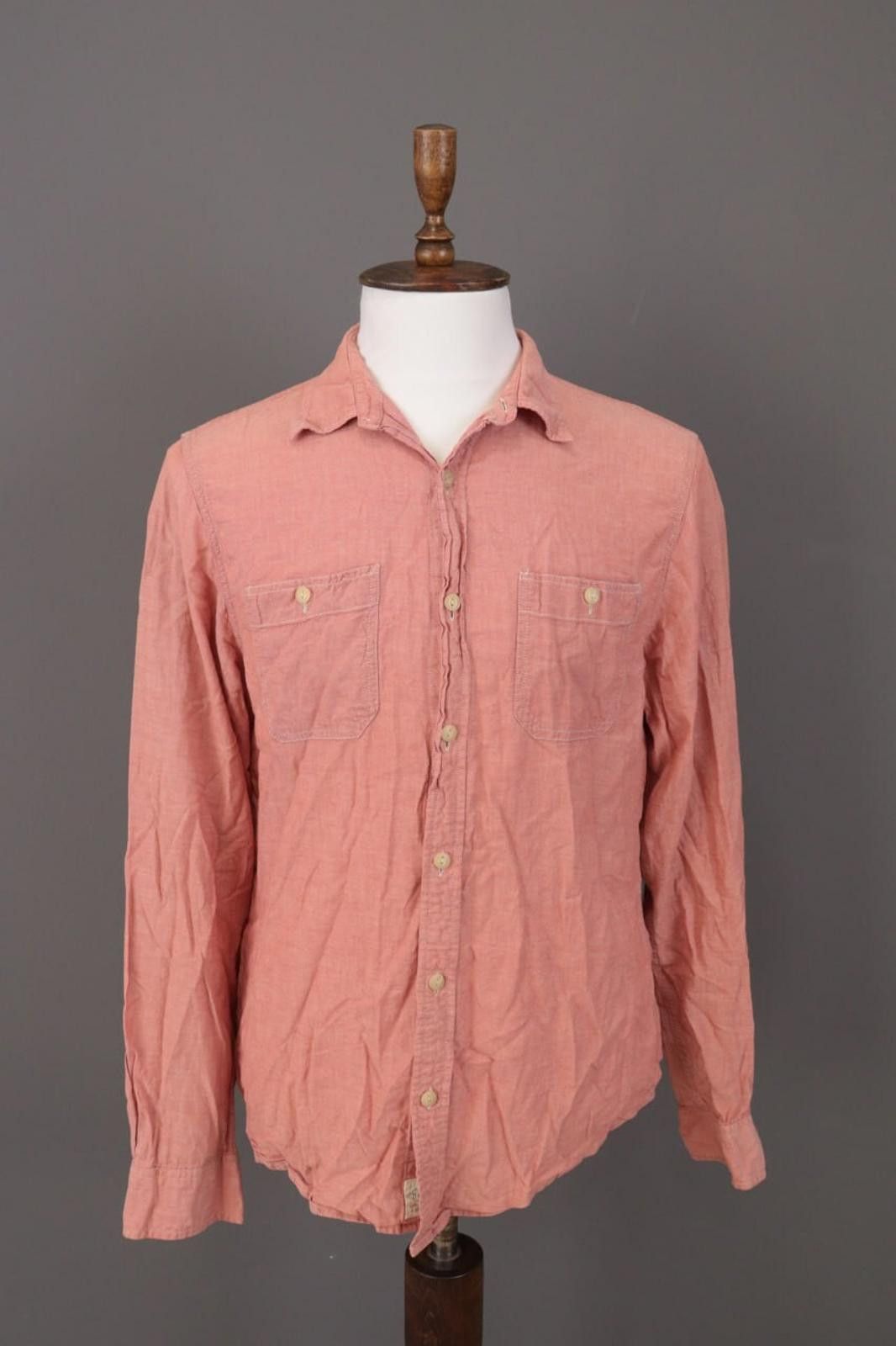 Denim & Supply Ralph Lauren Denim & Supply Ralph Lauren Peach Pockets Shirt Sz L Size US L / EU 52-54 / 3 - 1 Thumbnail