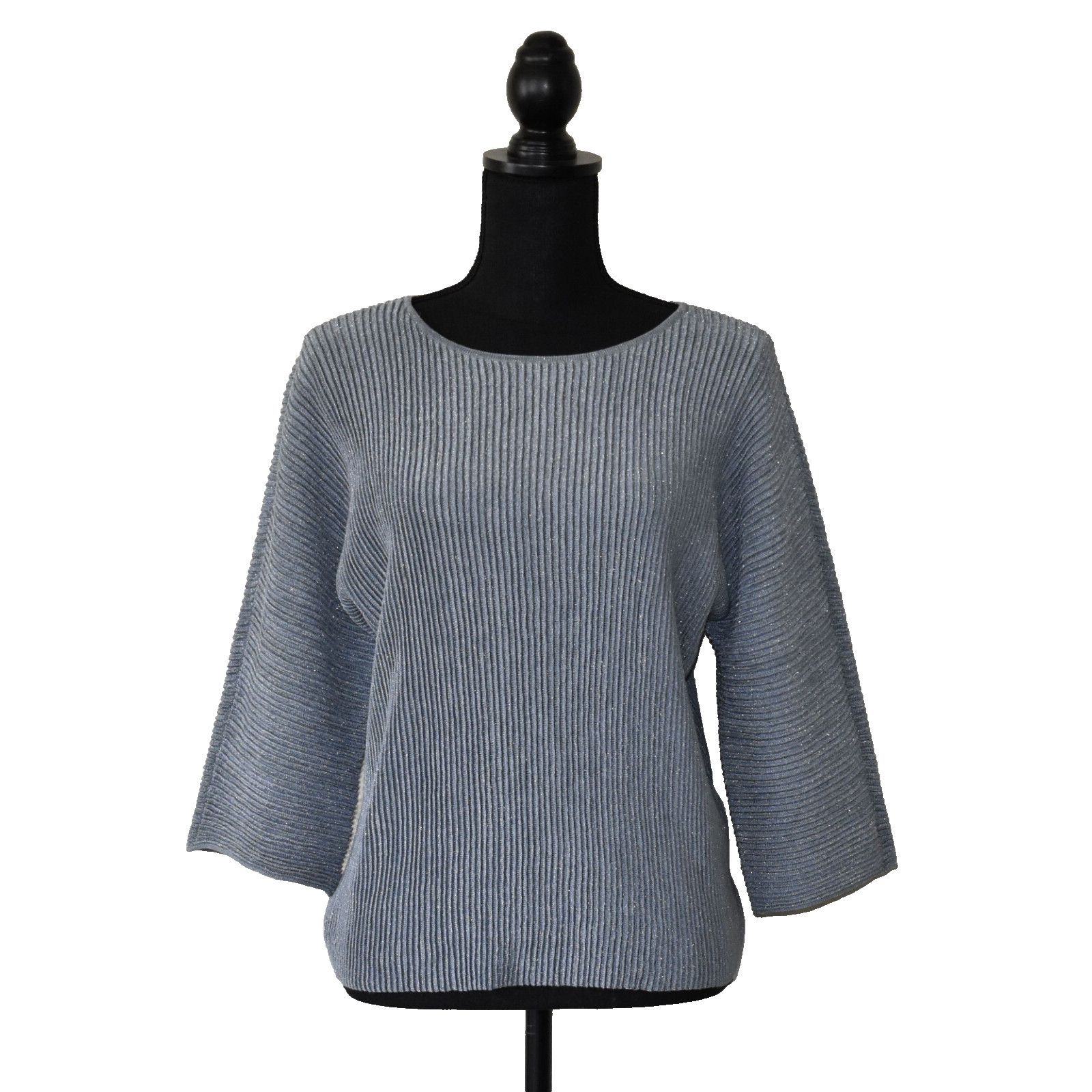 Eileen Fisher EILEEN FISHER Hemp Ribbed Knit Crewneck Petite Top Size PM Size M / US 6-8 / IT 42-44 - 2 Thumbnail