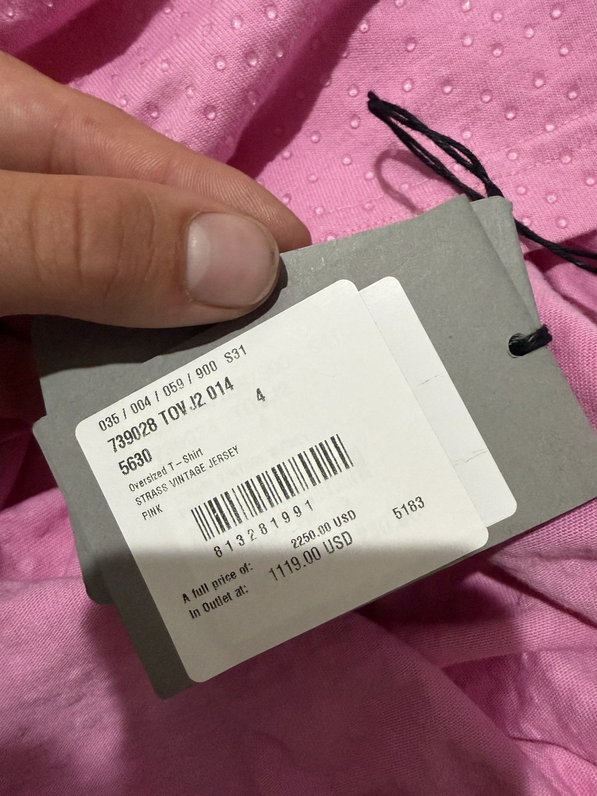 Balenciaga Balenciaga pink Rhinestone Shirt Size US XL / EU 56 / 4 - 7 Thumbnail